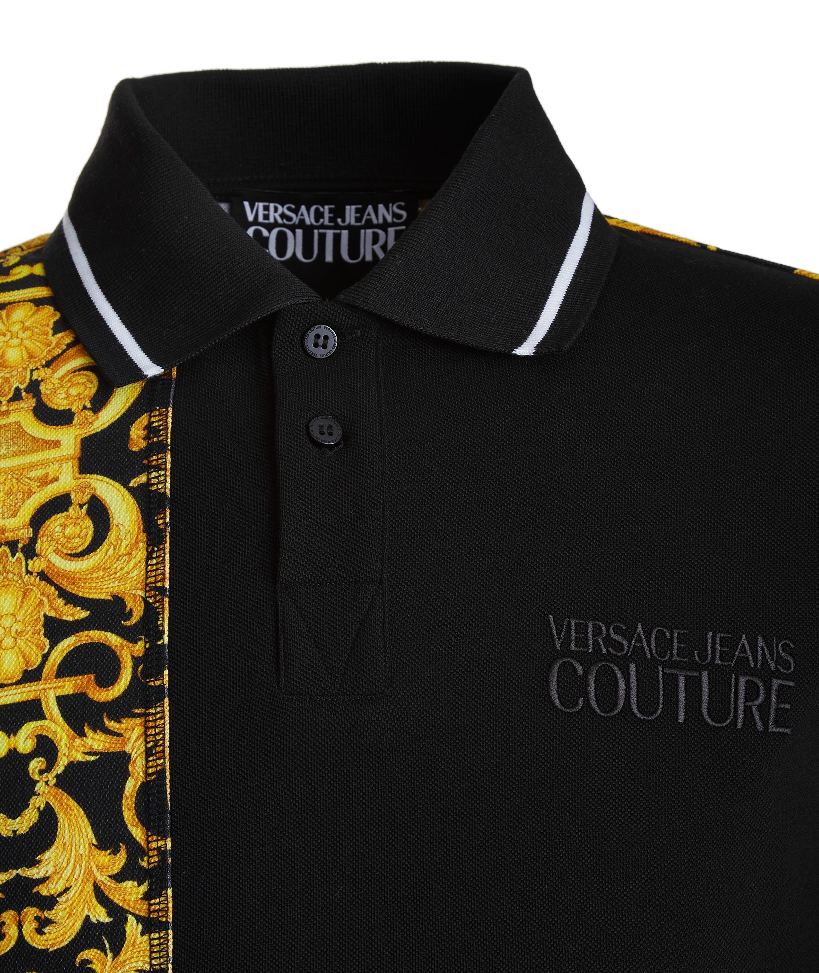 Polo en coton piqué à motif baroque image 1