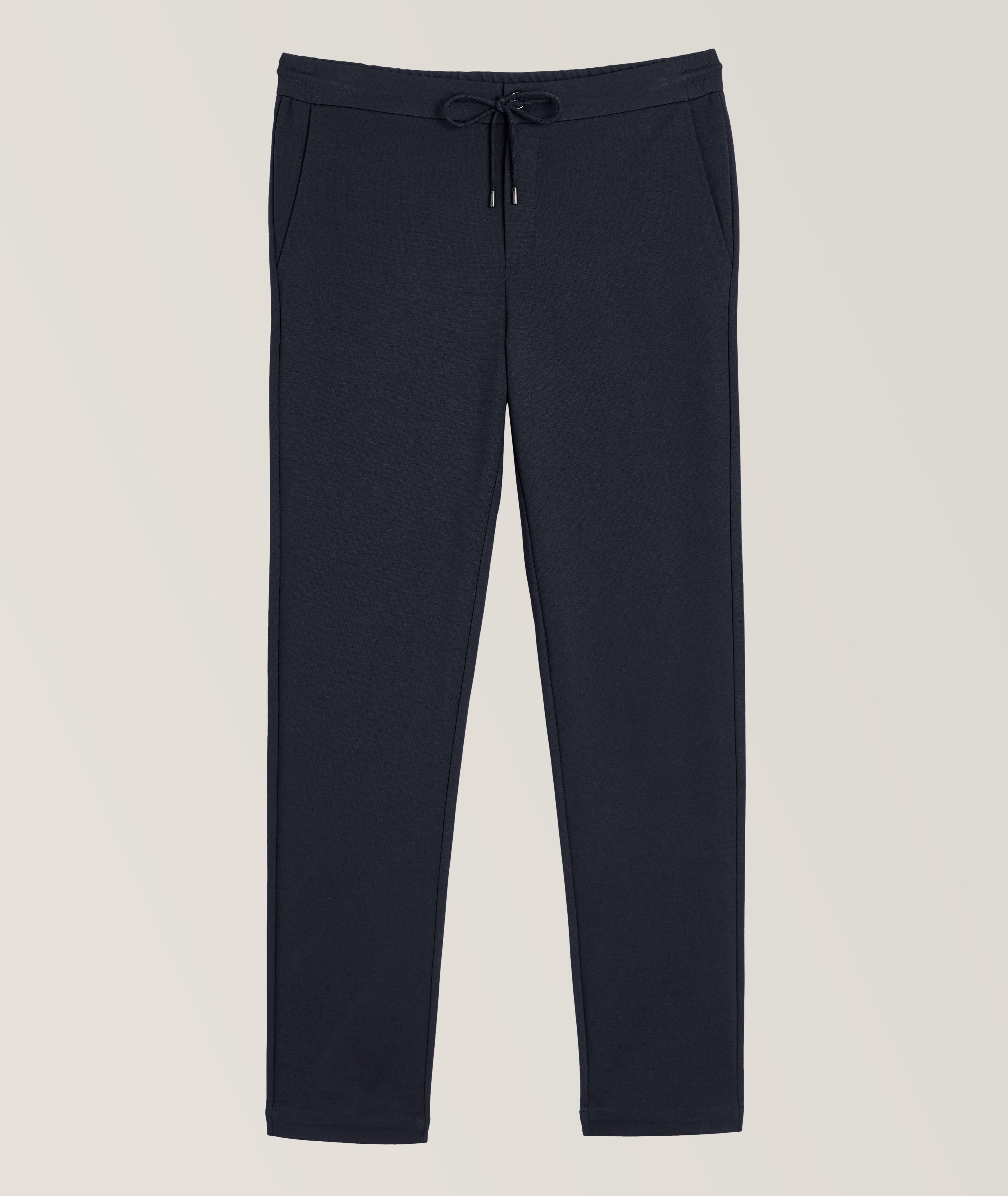 Patrick Assaraf Tech-Stretch Drawstring Dress Pants
