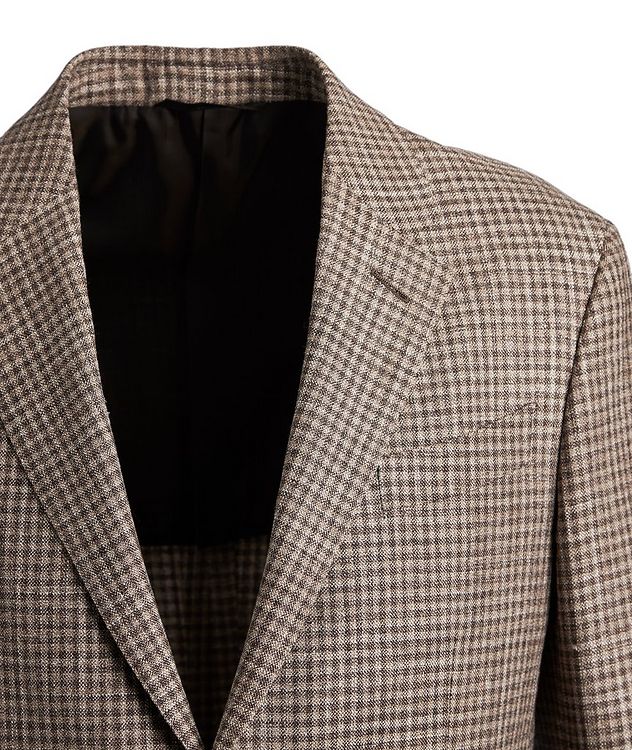 Gingham Wool, Silk, and Linen Sports Jacket picture 2