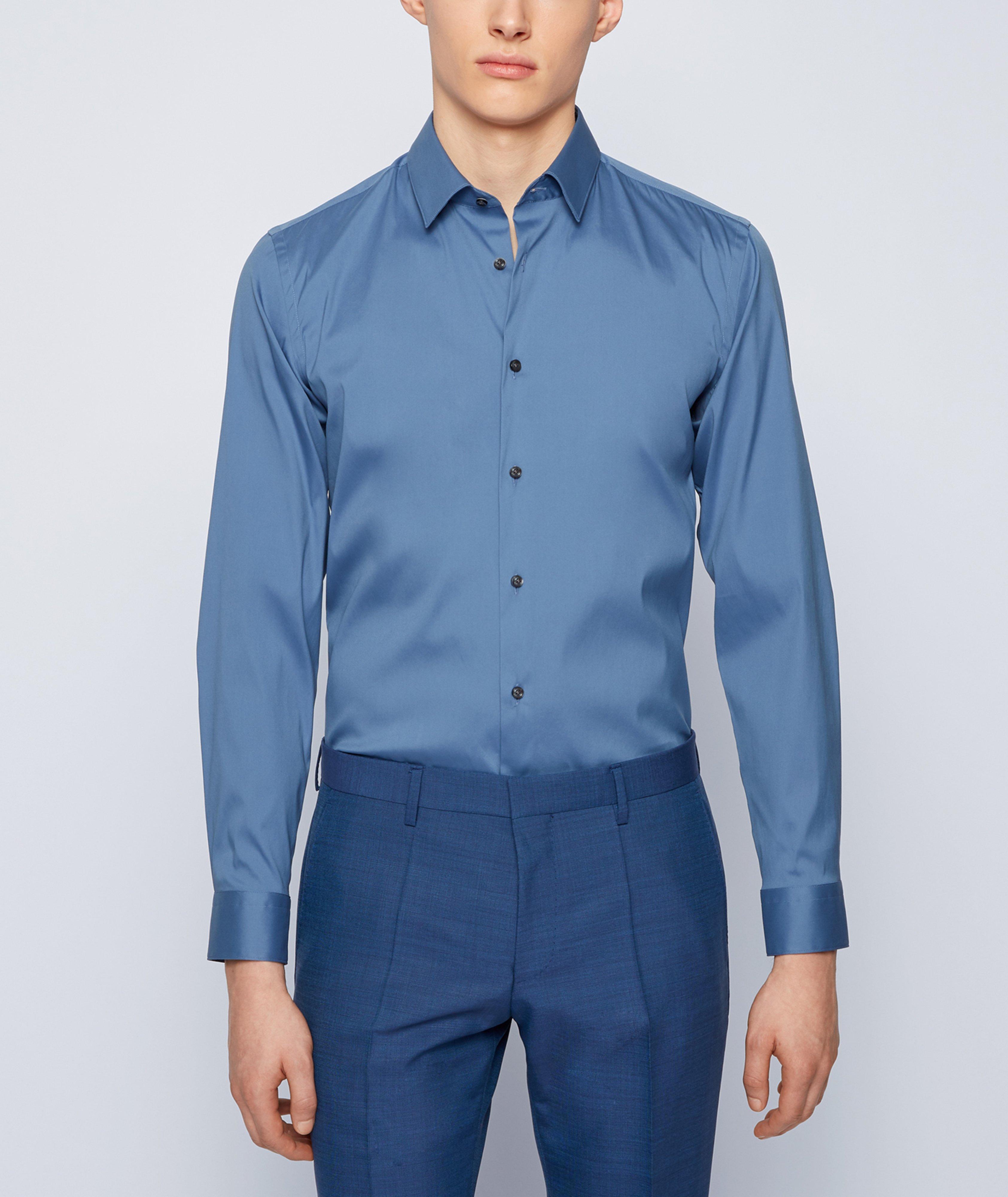 Slim-Fit Stretch-Cotton Dress Shirt image 1