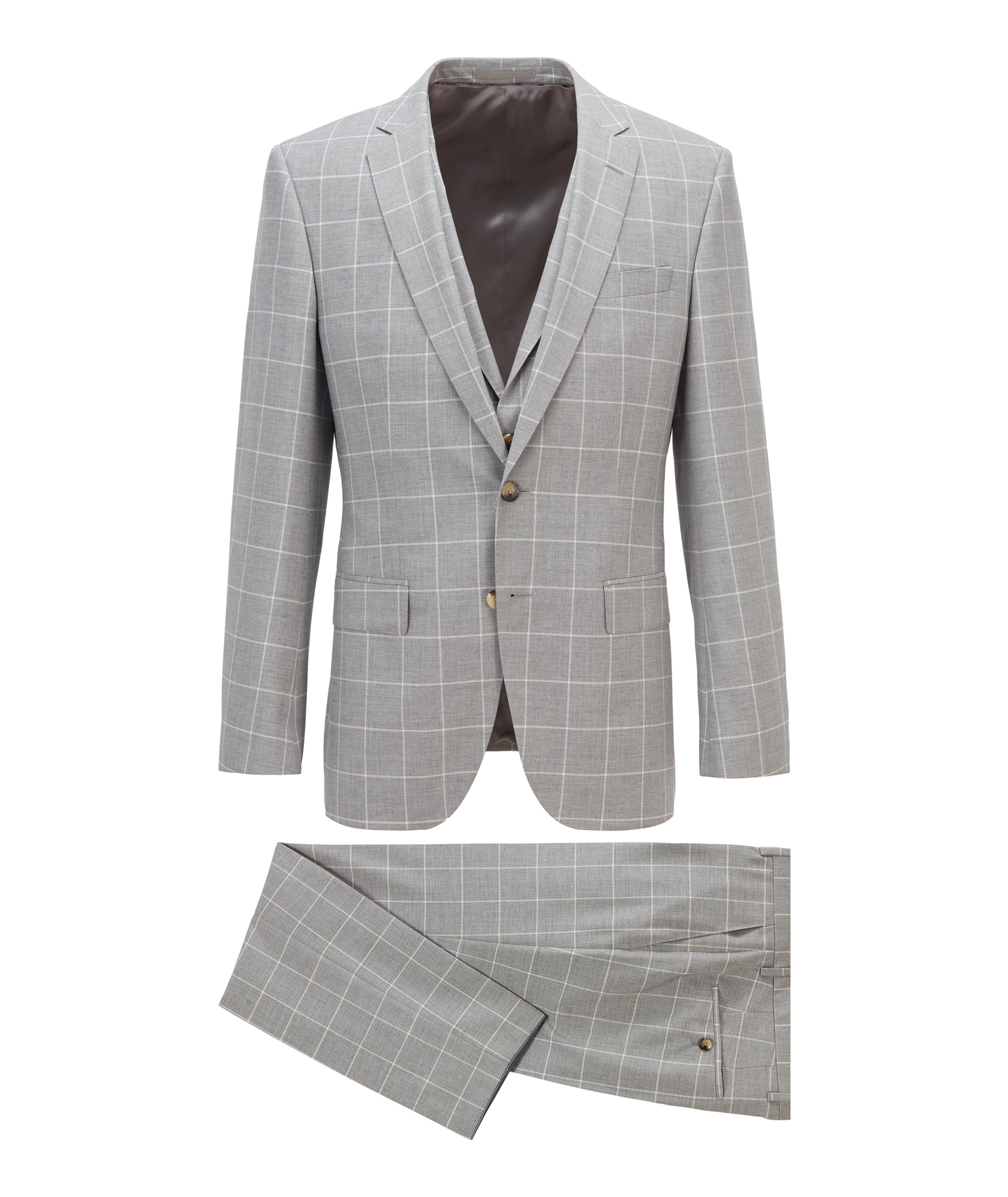 Huge6/Genius5 Slim-Fit Windowpane Checkered Suit image 0