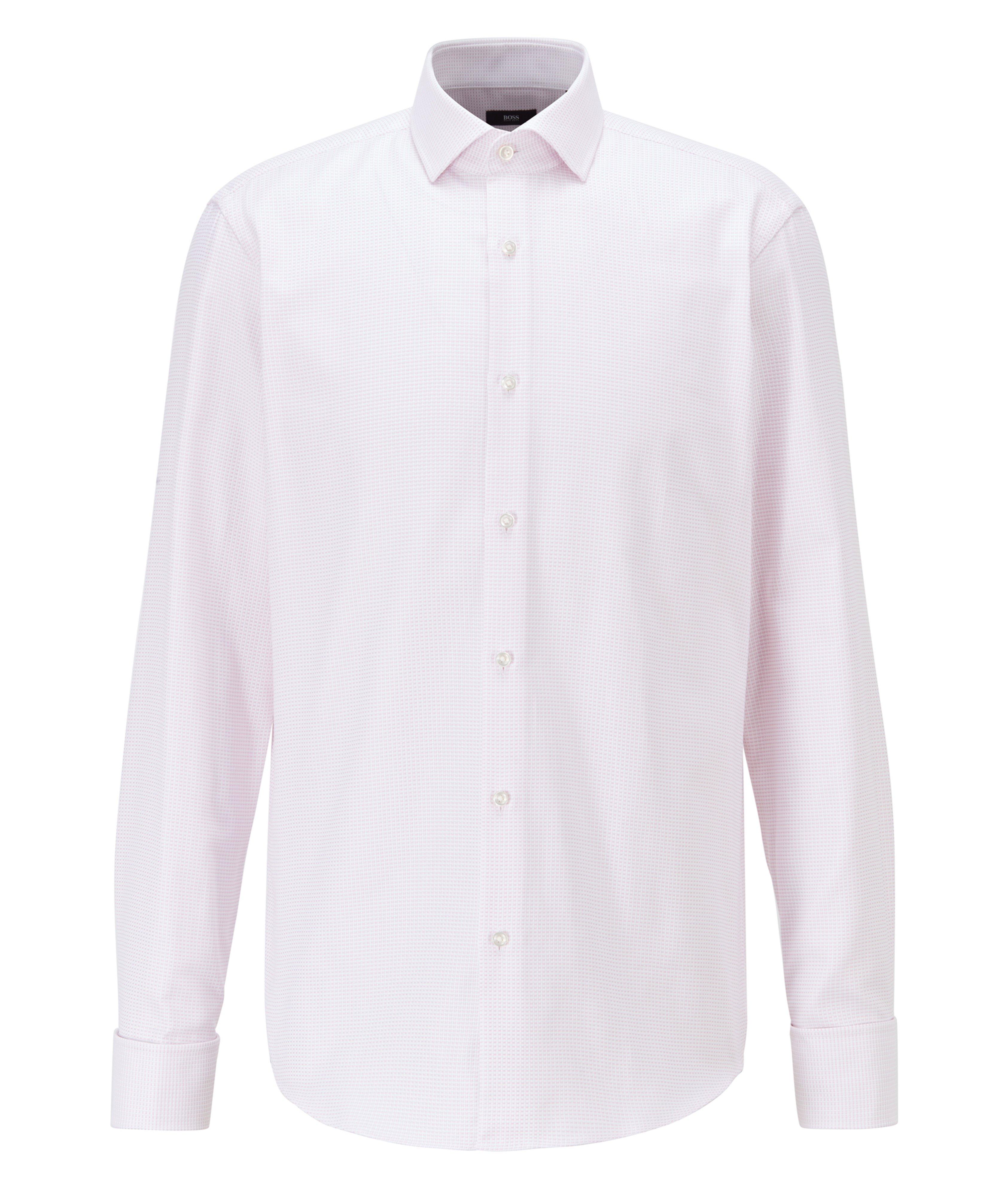 Contemporary Fit Microcheck Dress Shirt image 0