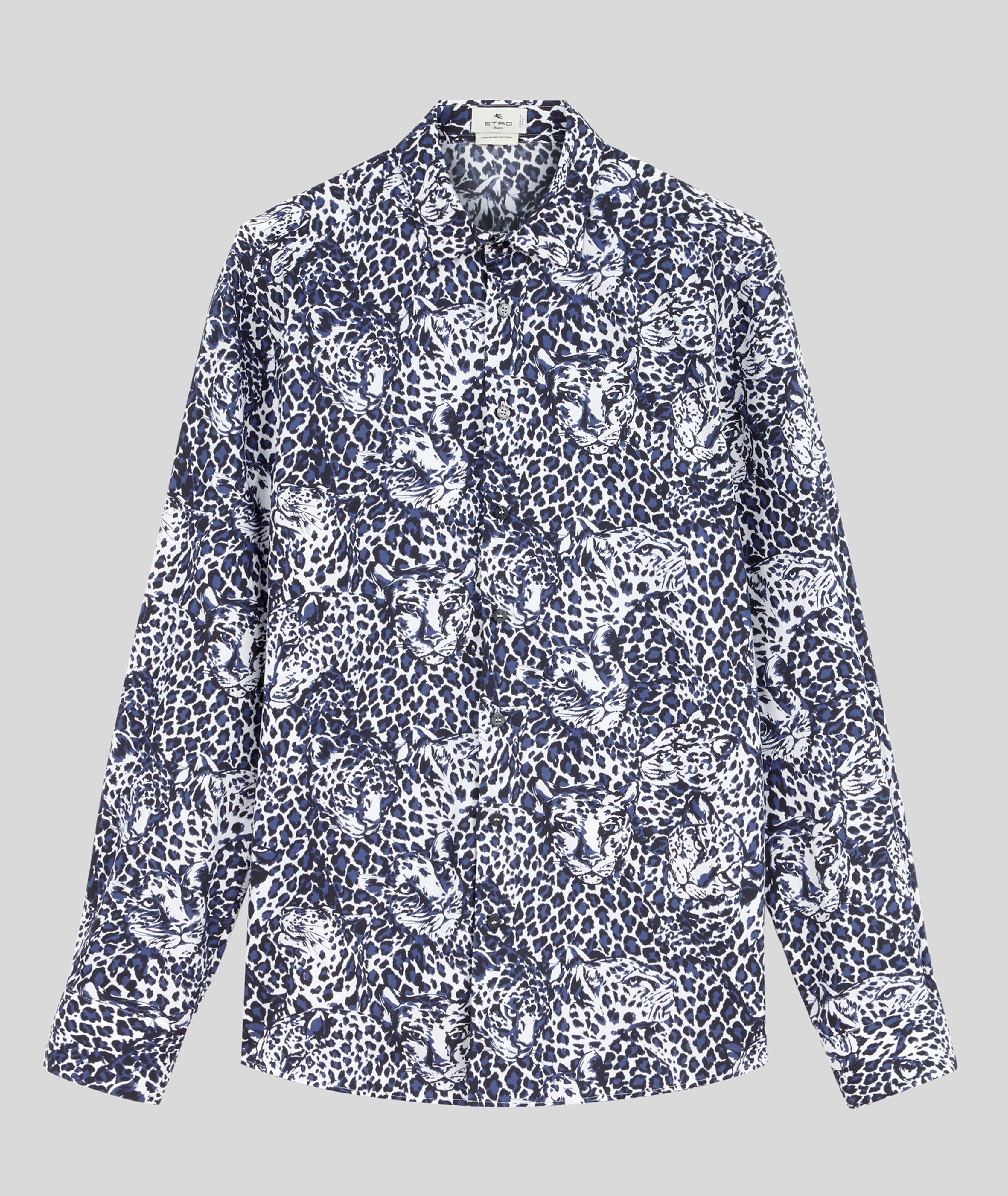 Contemporary-Fit Leopard Cotton Shirt image 0