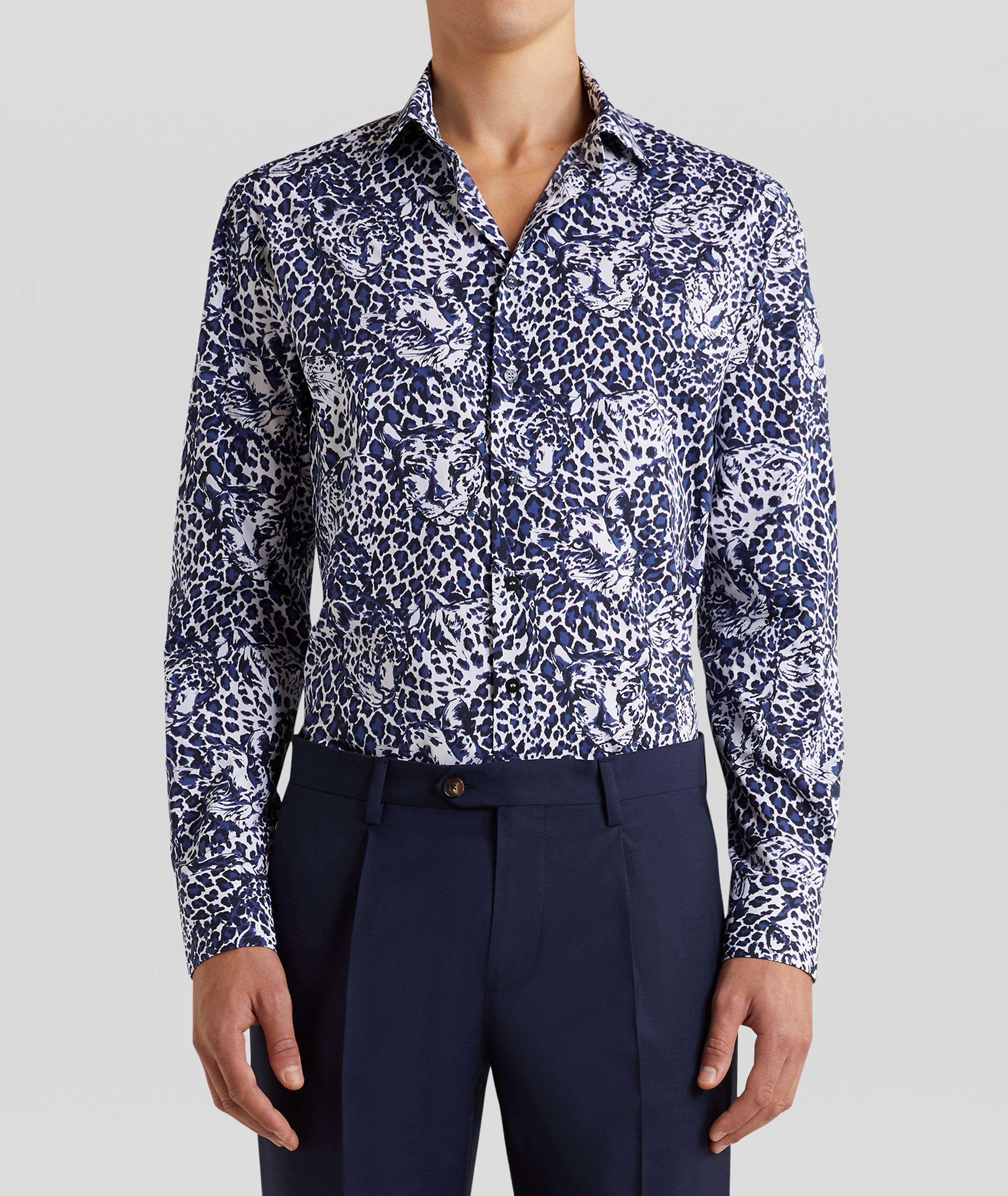 Contemporary-Fit Leopard Cotton Shirt image 2