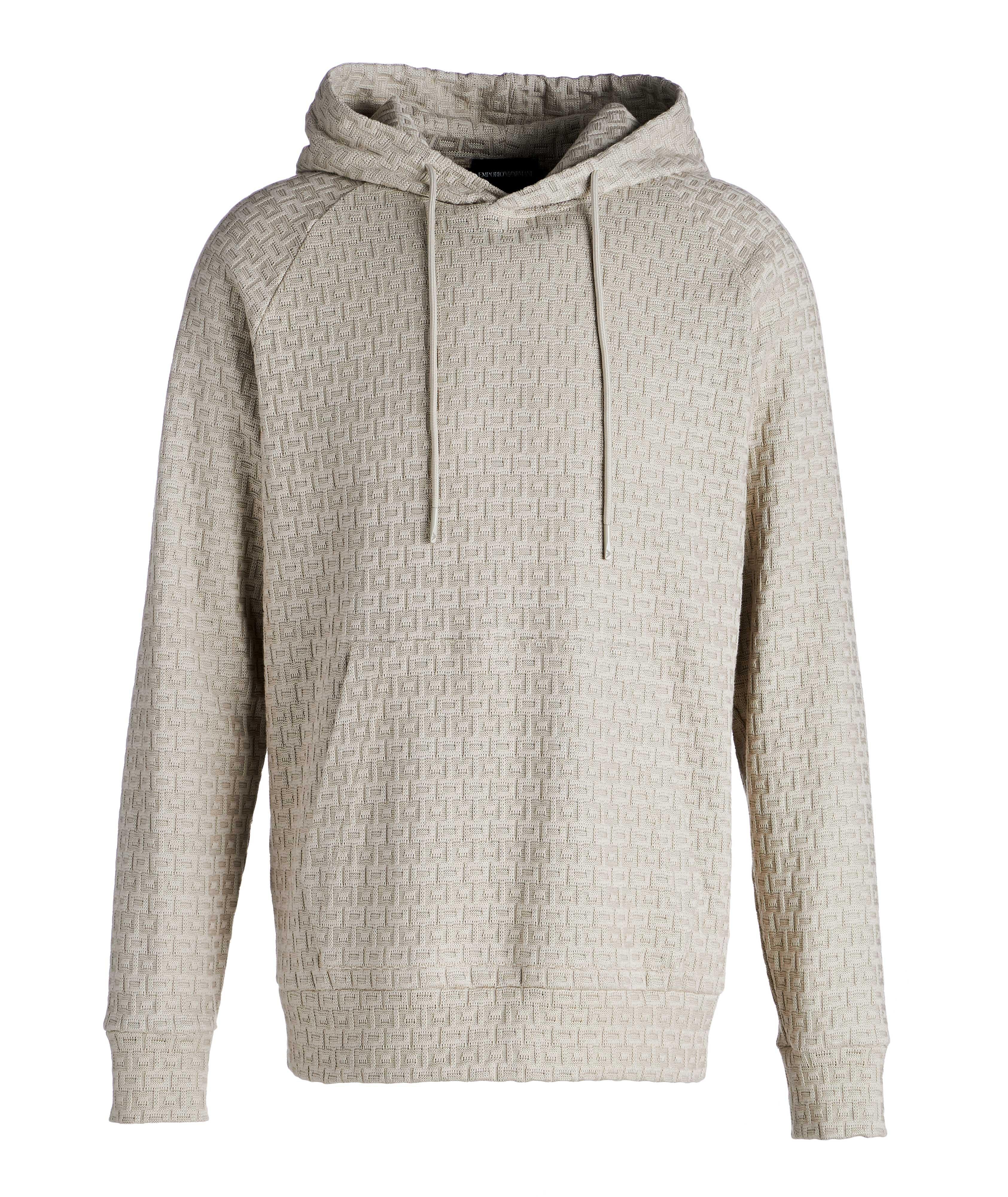 Textured Knit Cotton Hoodie image 0