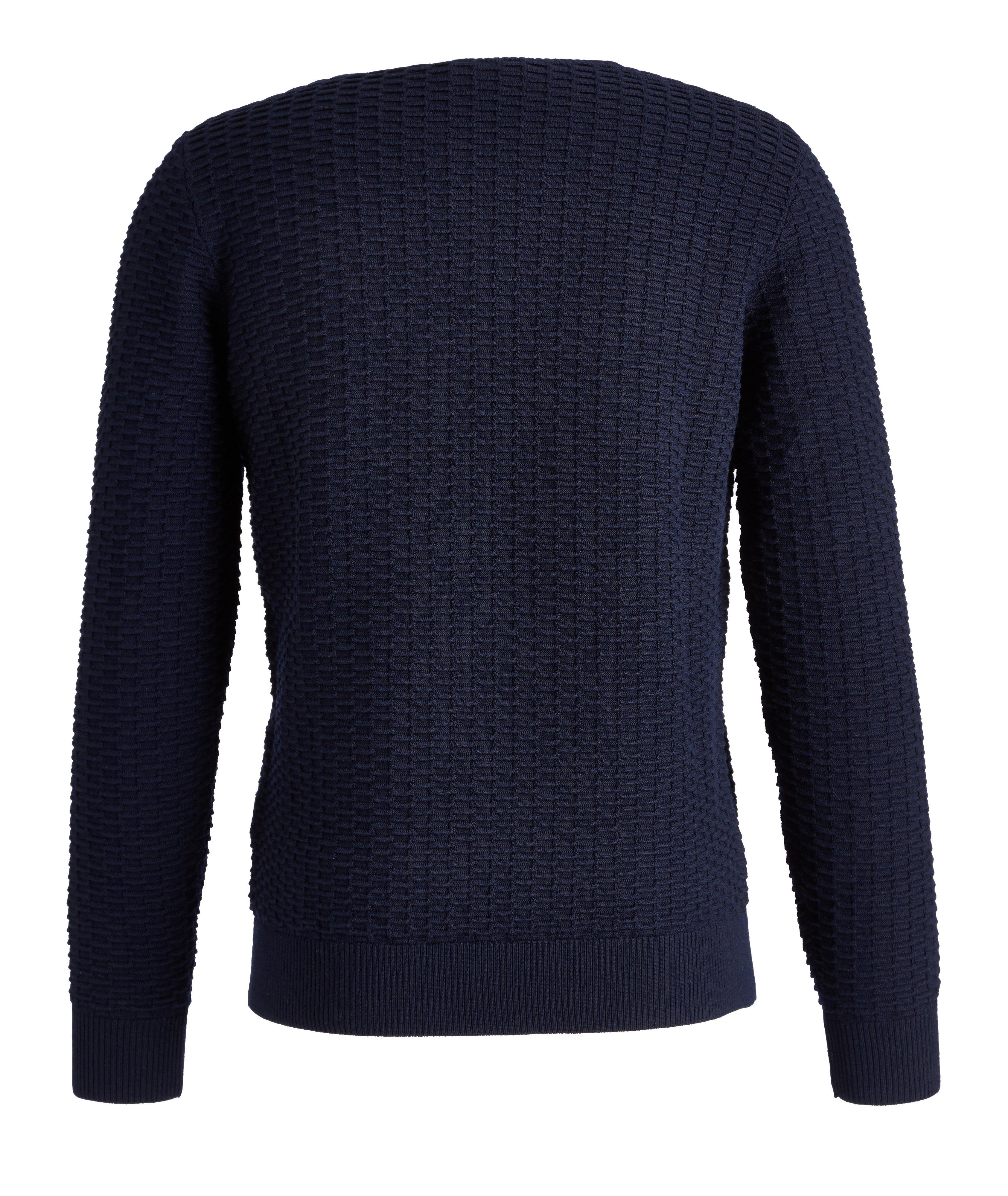 Textured Knit Wool-Blend Sweater image 1