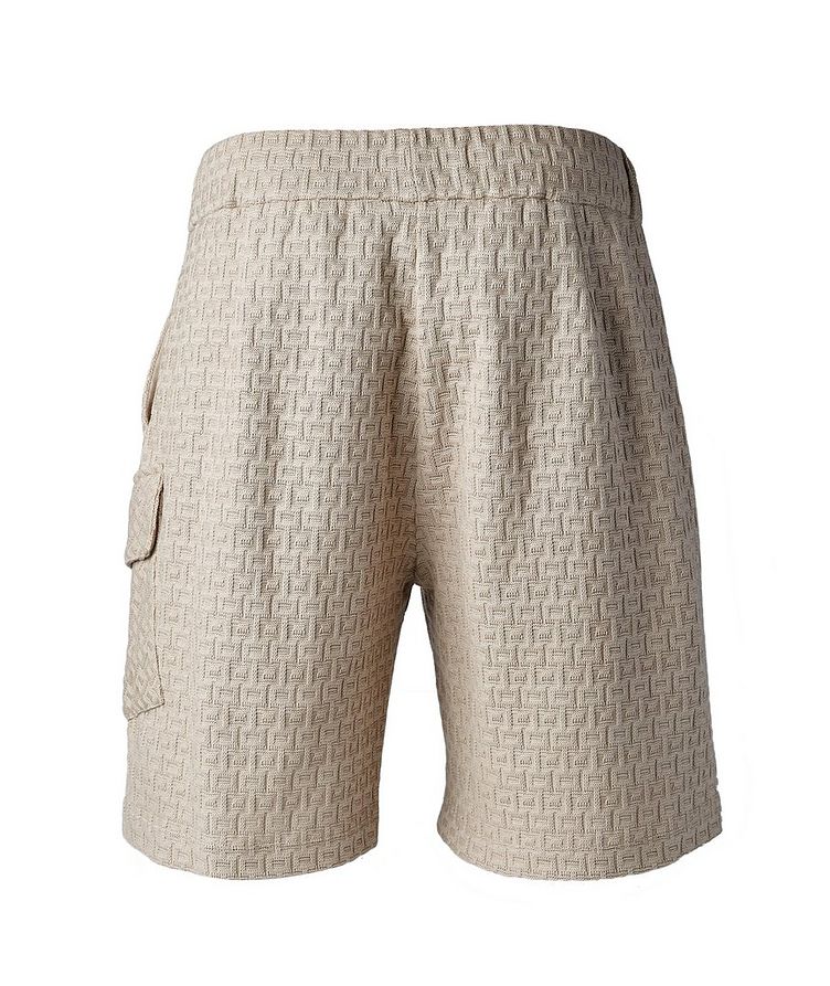 Textured Knit Cotton Shorts image 1