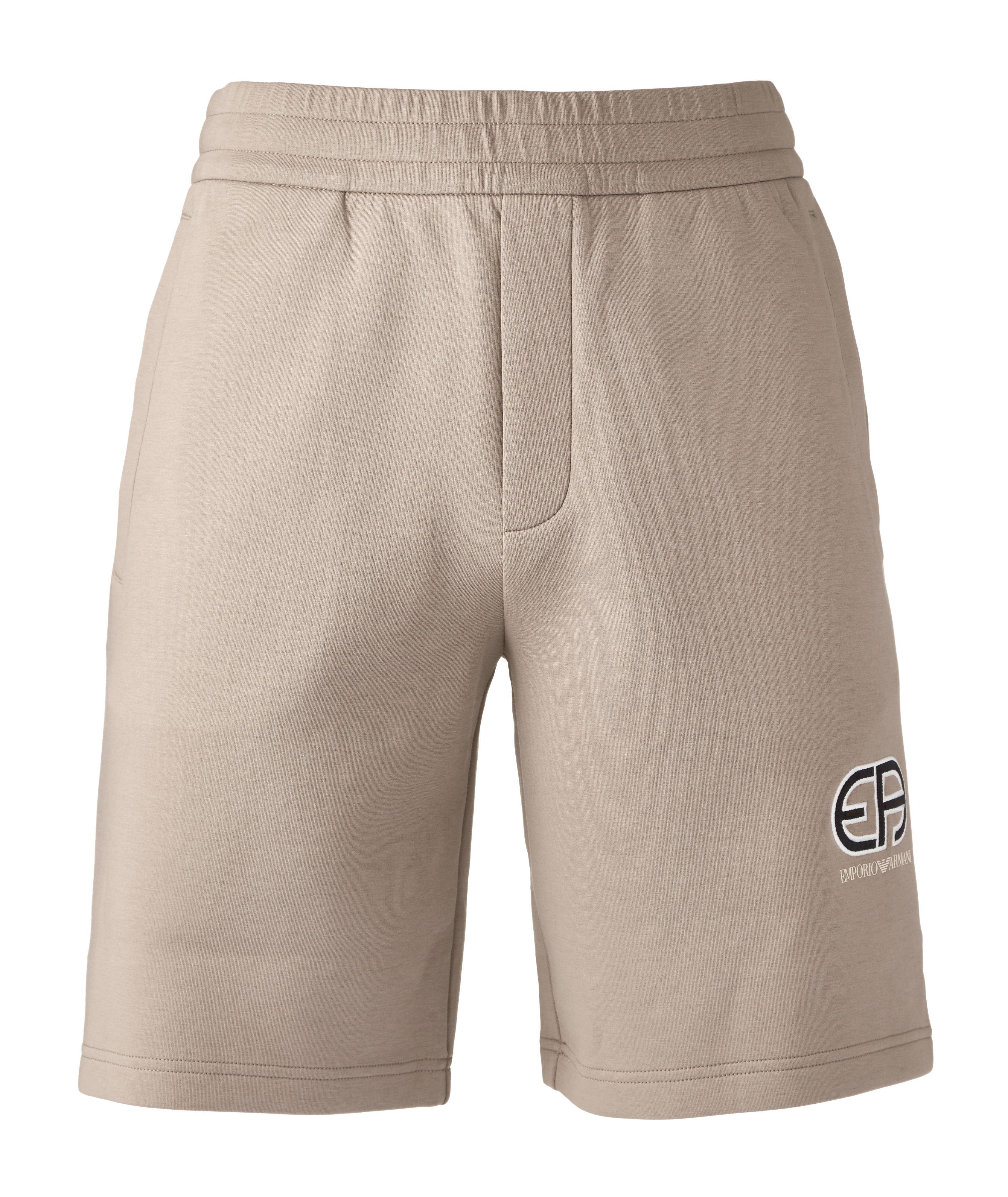 Stretch-Cotton Logo Shorts image 0