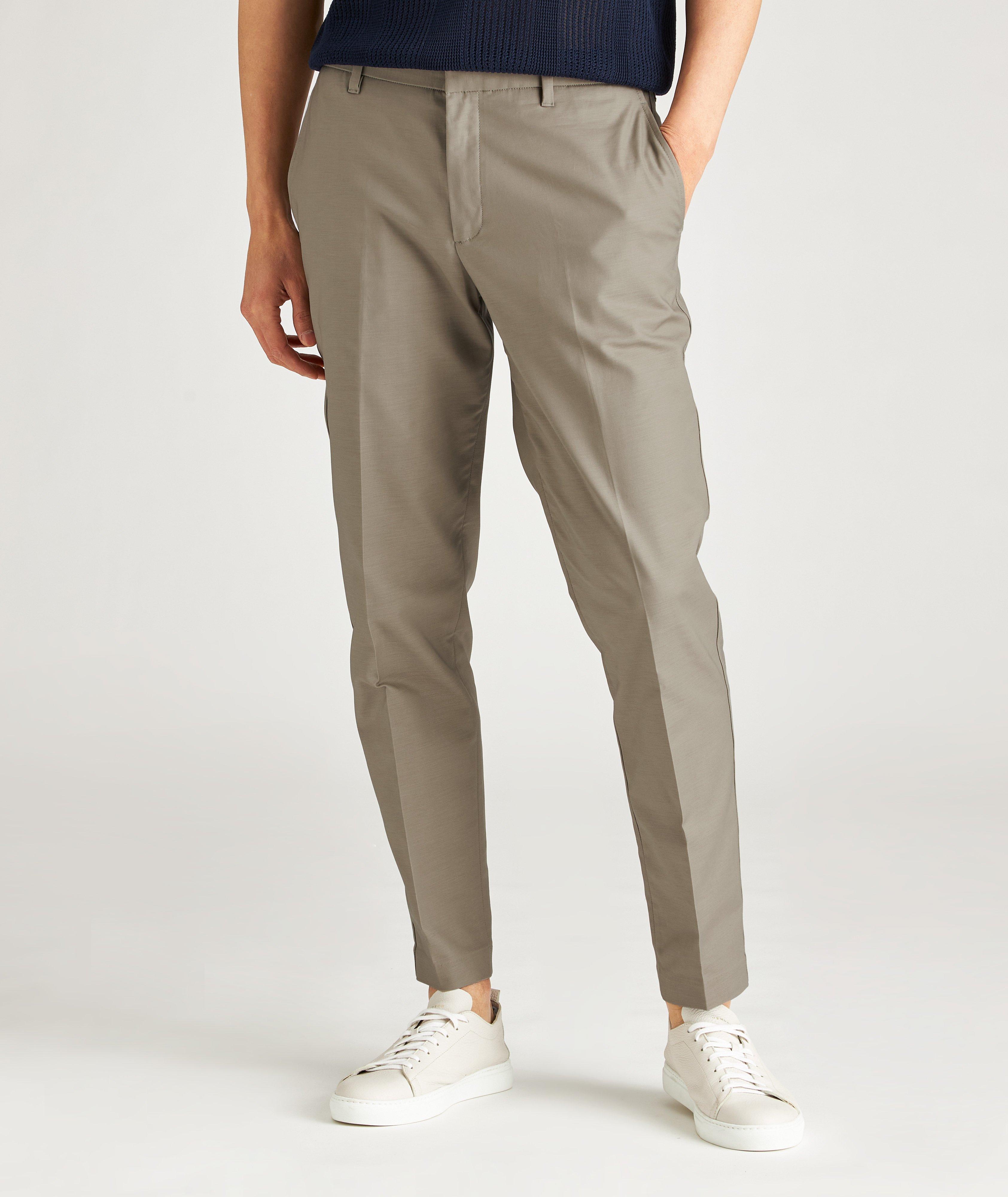 Slim-Fit Stretch-Cotton Dress Pants image 1