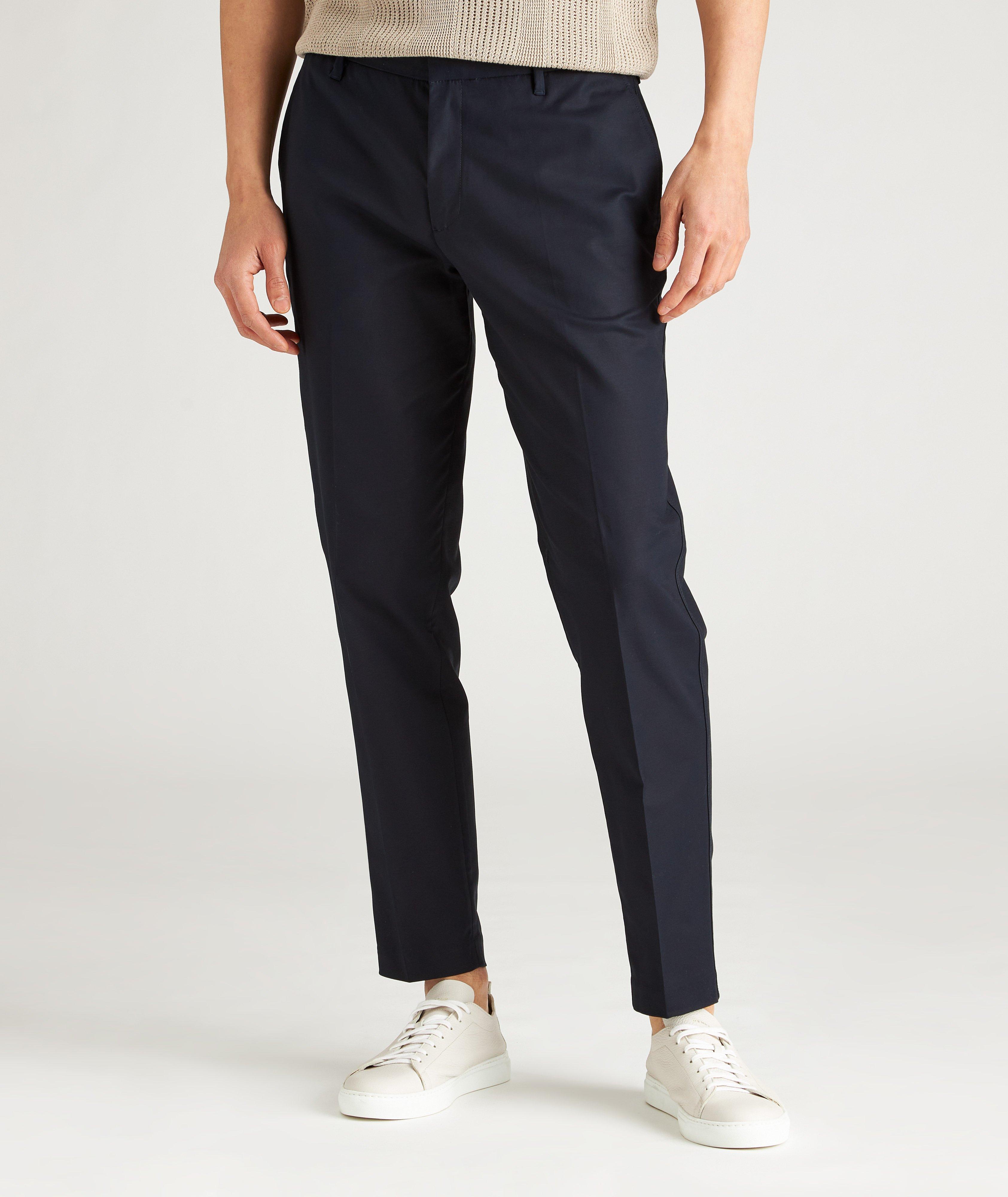 Slim-Fit Stretch-Cotton Dress Pants image 1