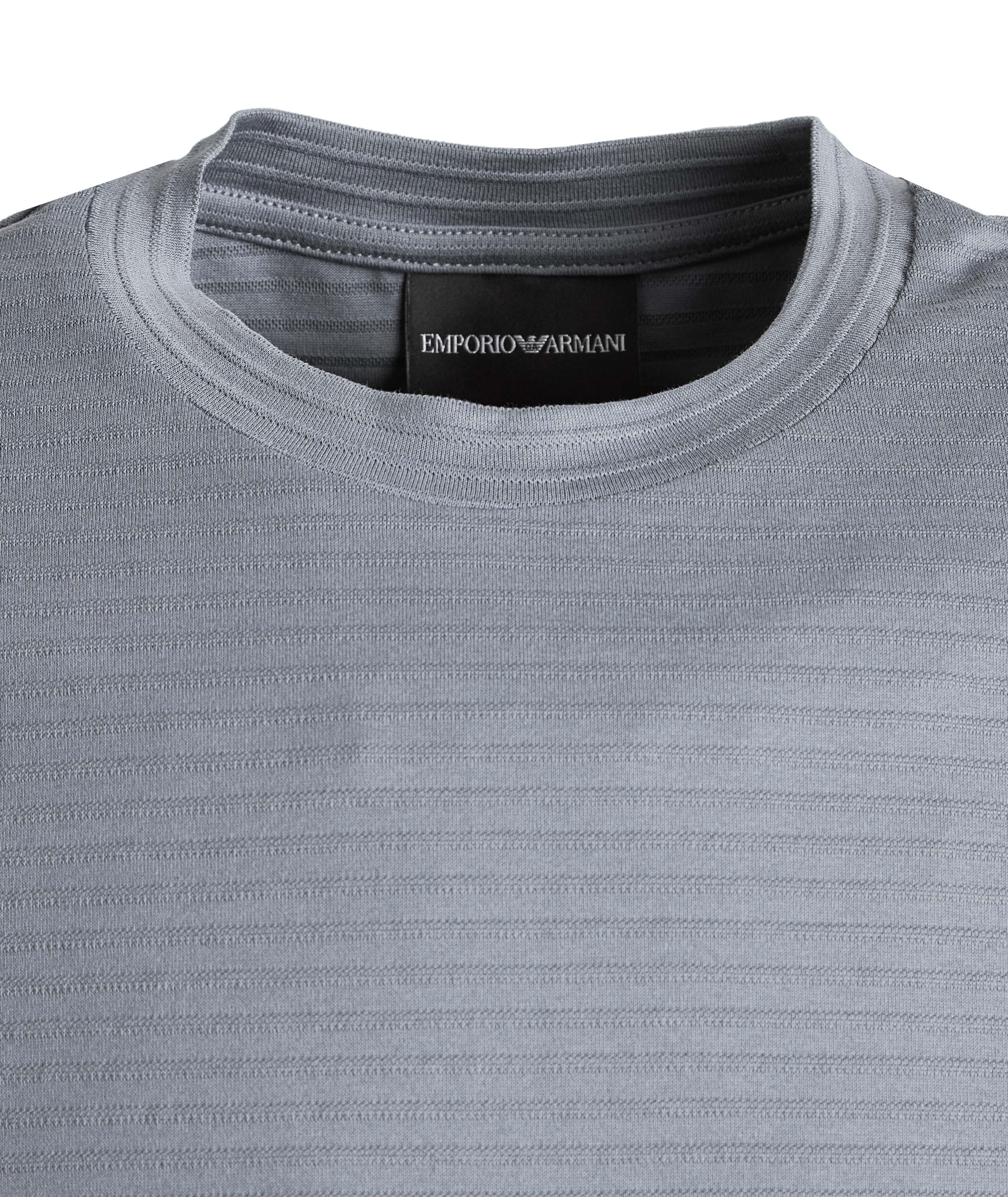 Texture Striped Cotton T-Shirt image 1