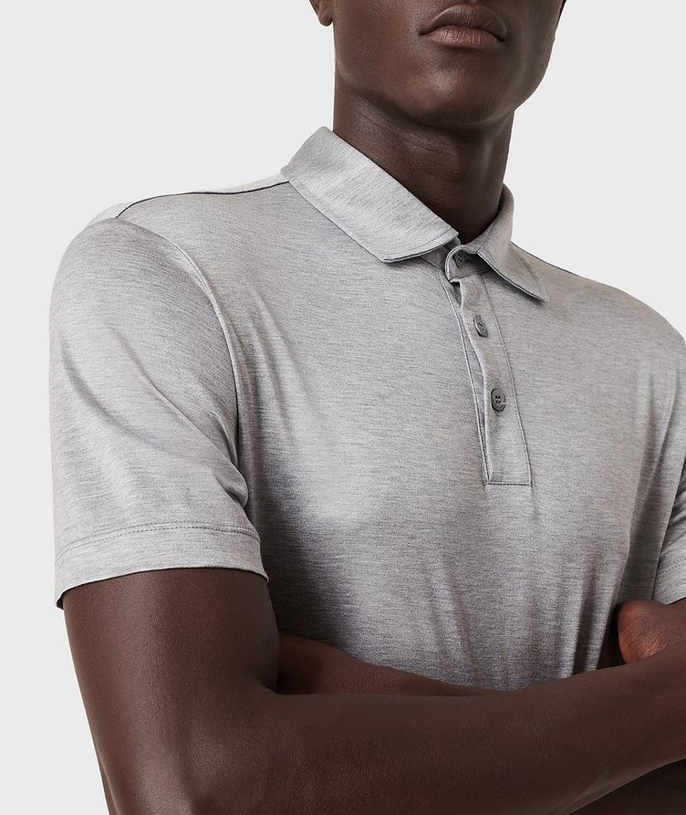 Slim-Fit Silk-Cotton Jersey Polo image 3