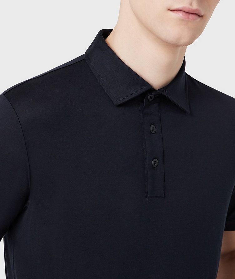 Slim-Fit Silk-Cotton Jersey Polo image 3