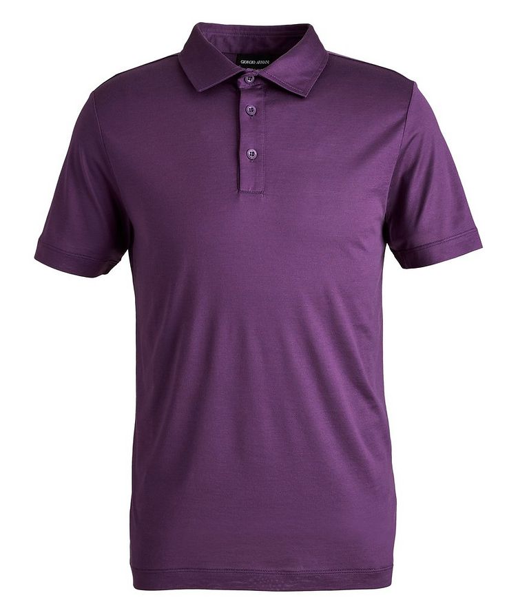 Slim-Fit Silk-Cotton Jersey Polo image 0