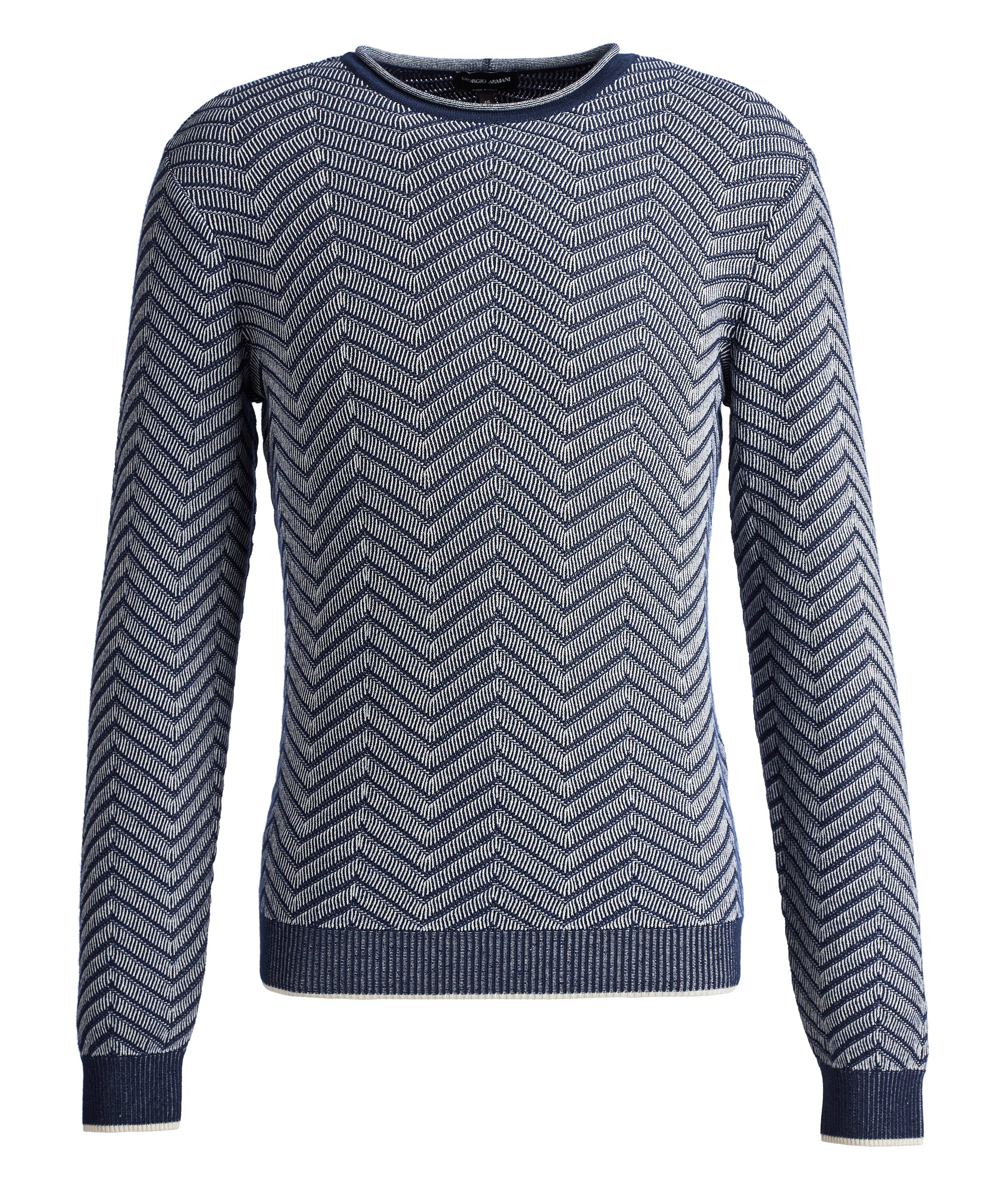 Chevron Cashmere-Silk Sweater image 0