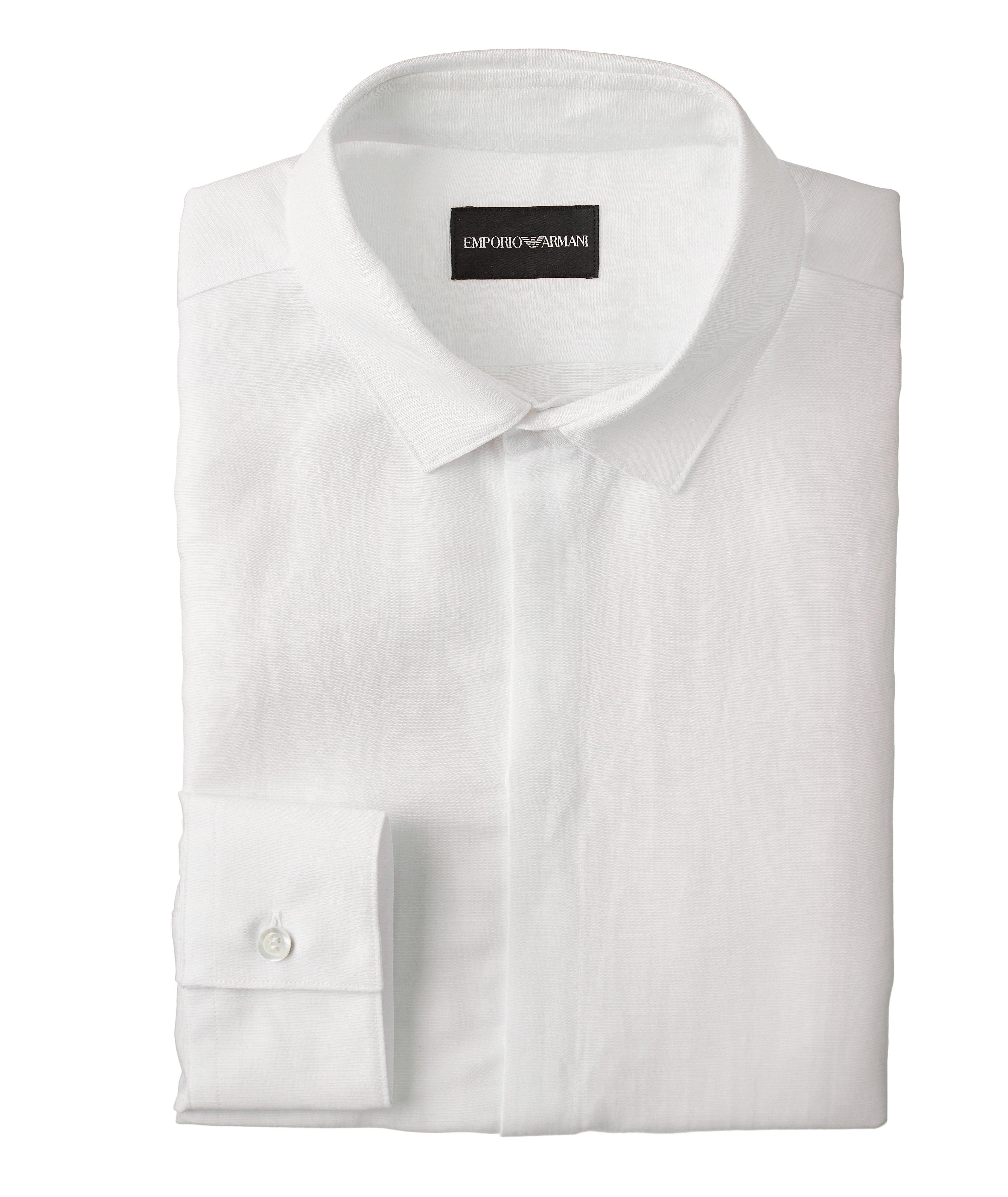 Emporio Armani Slim-Fit Linen-Lyocell Dress Shirt | Dress Shirts ...