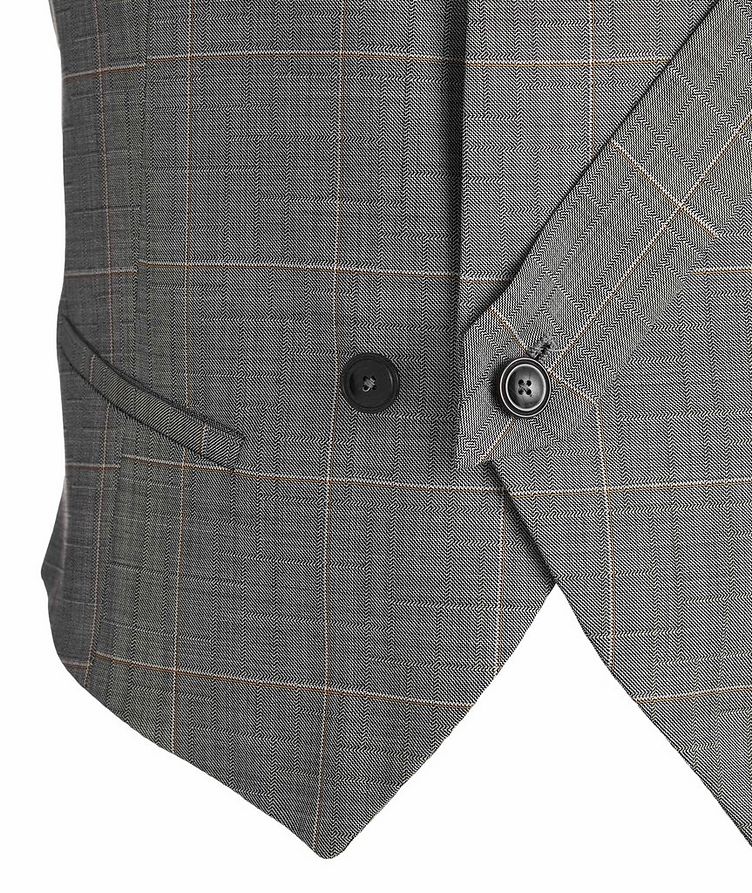 Slim Fit Windowpane Wool Vest image 1