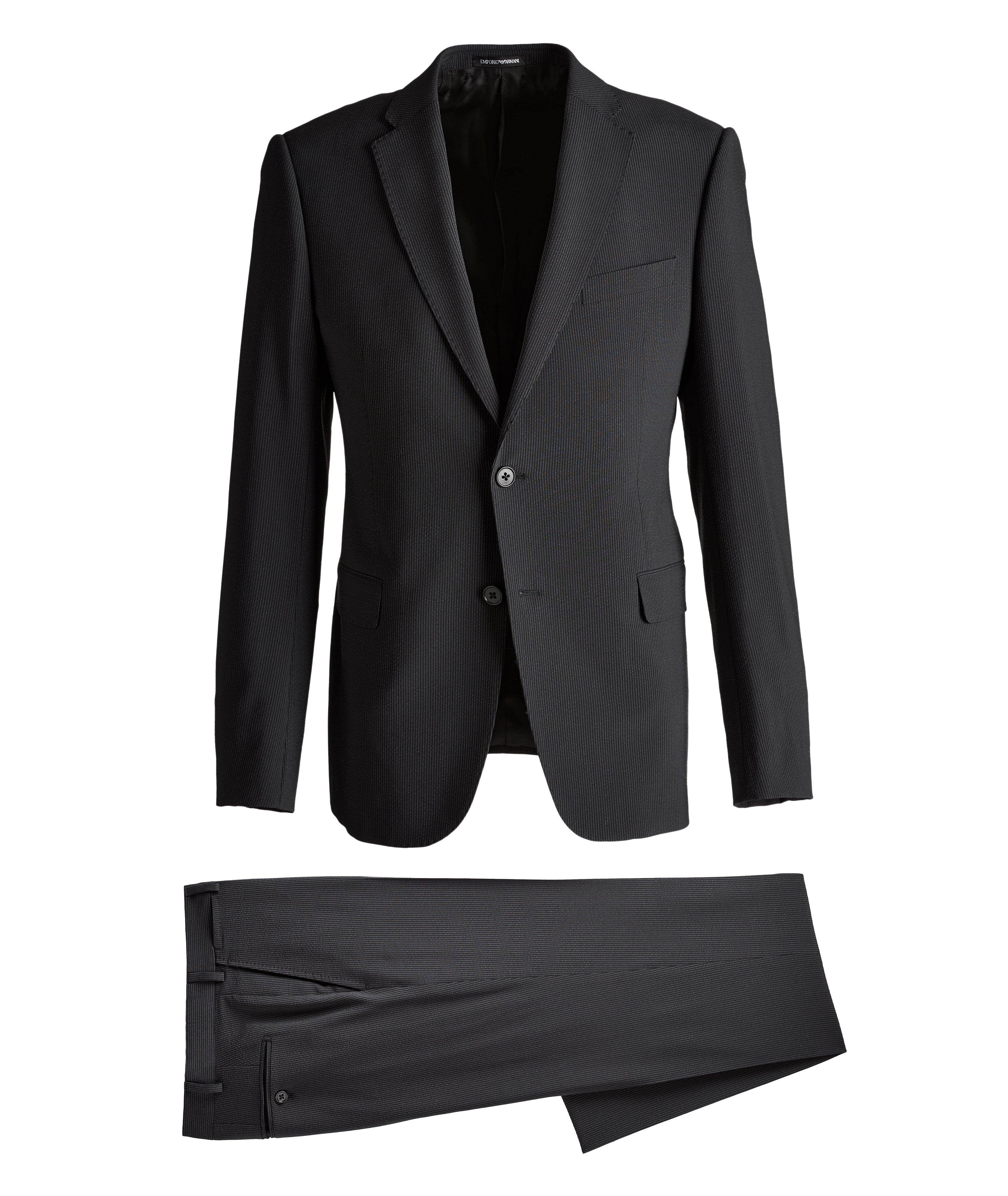 M-Line Seersucker Stretch-Wool-Silk Suit image 0