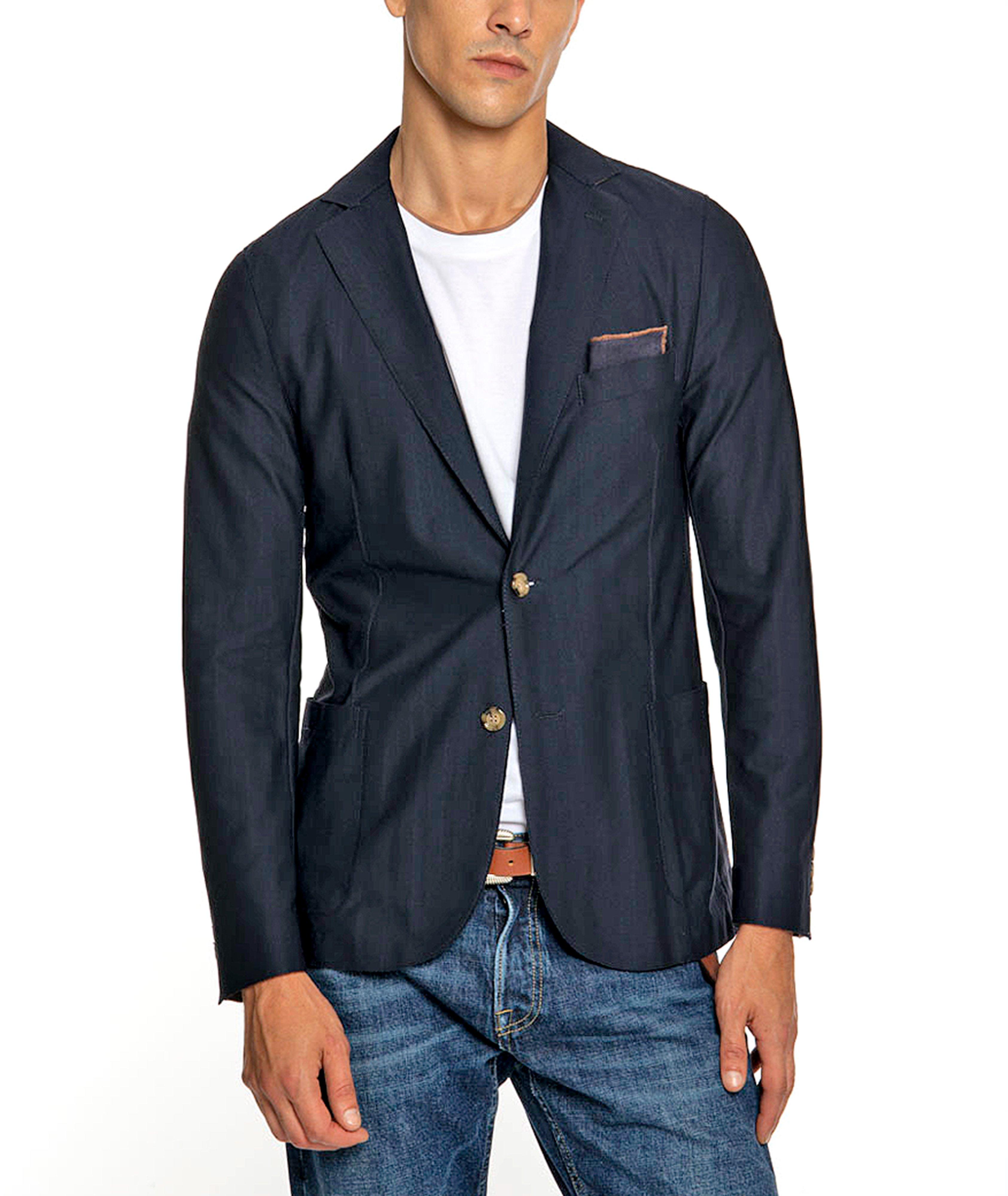 Unstructured Stretch-Tech Fabric Sports Jacket image 0