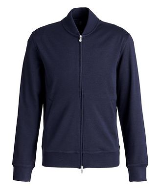 Brunello Cucinelli Zip-Up Cashmere-Stretch Cotton Sweater