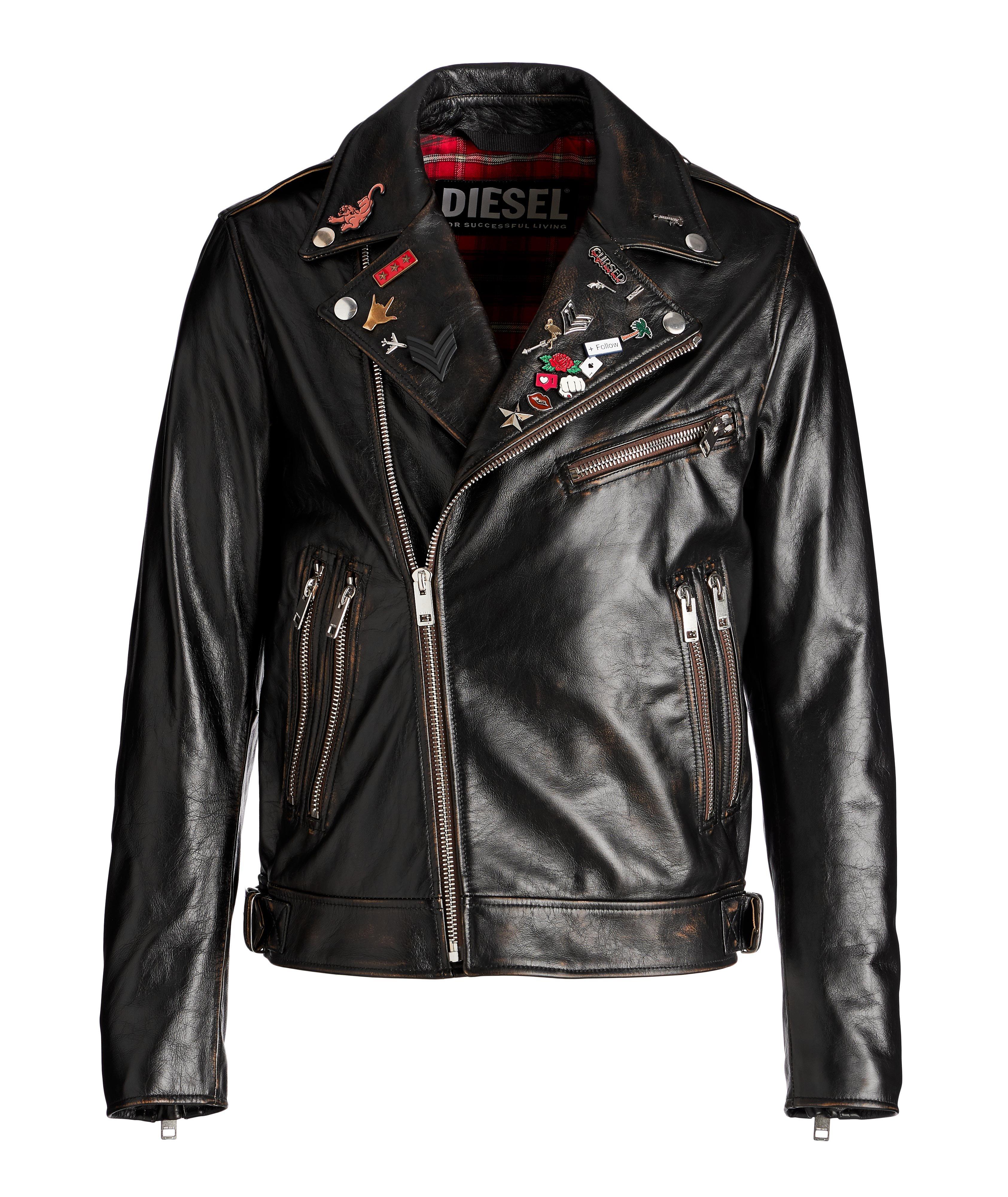 L-Garrett-New Leather Biker Jacket image 0