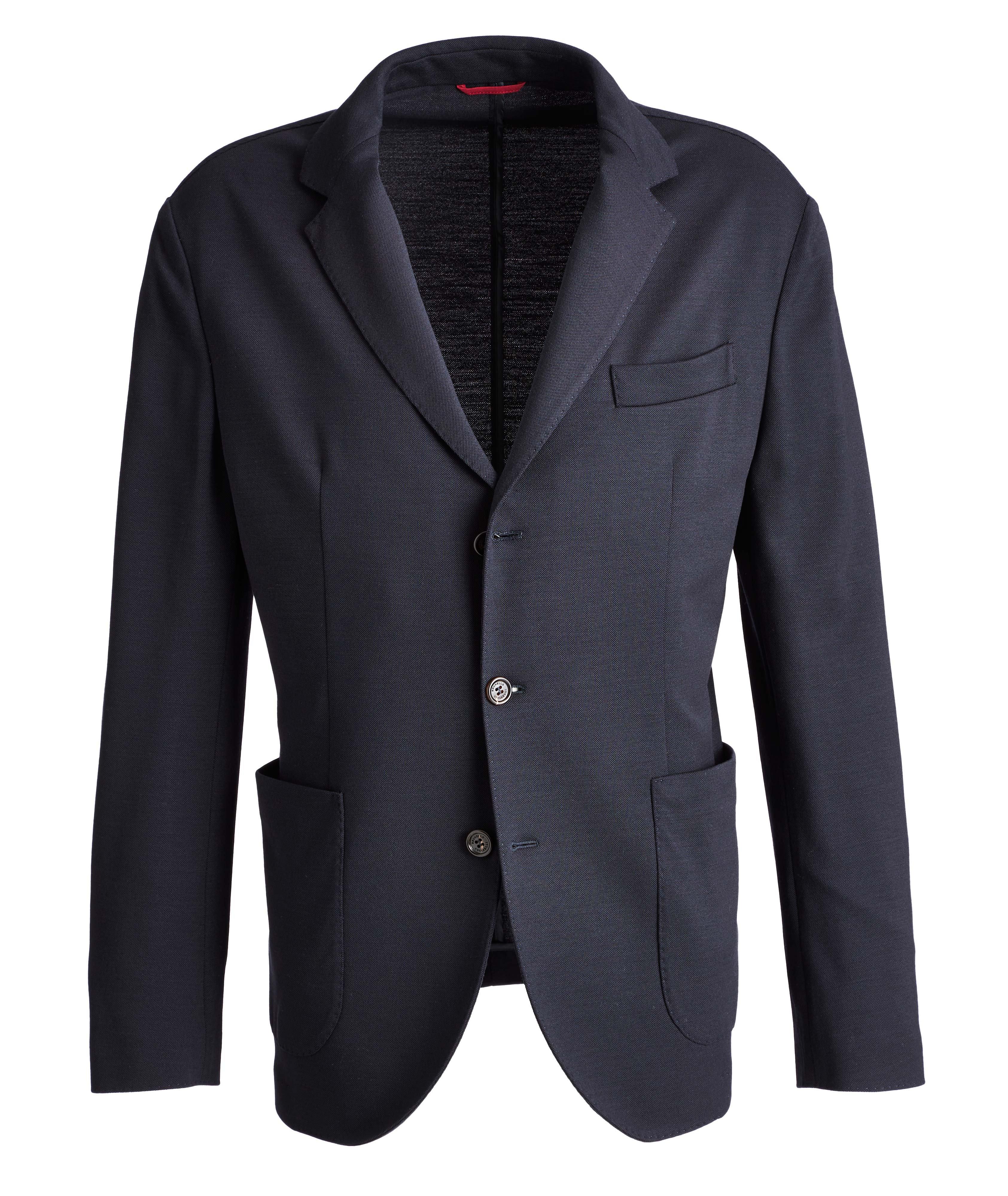 Unstructured Piqué Wool Sports Jacket image 0