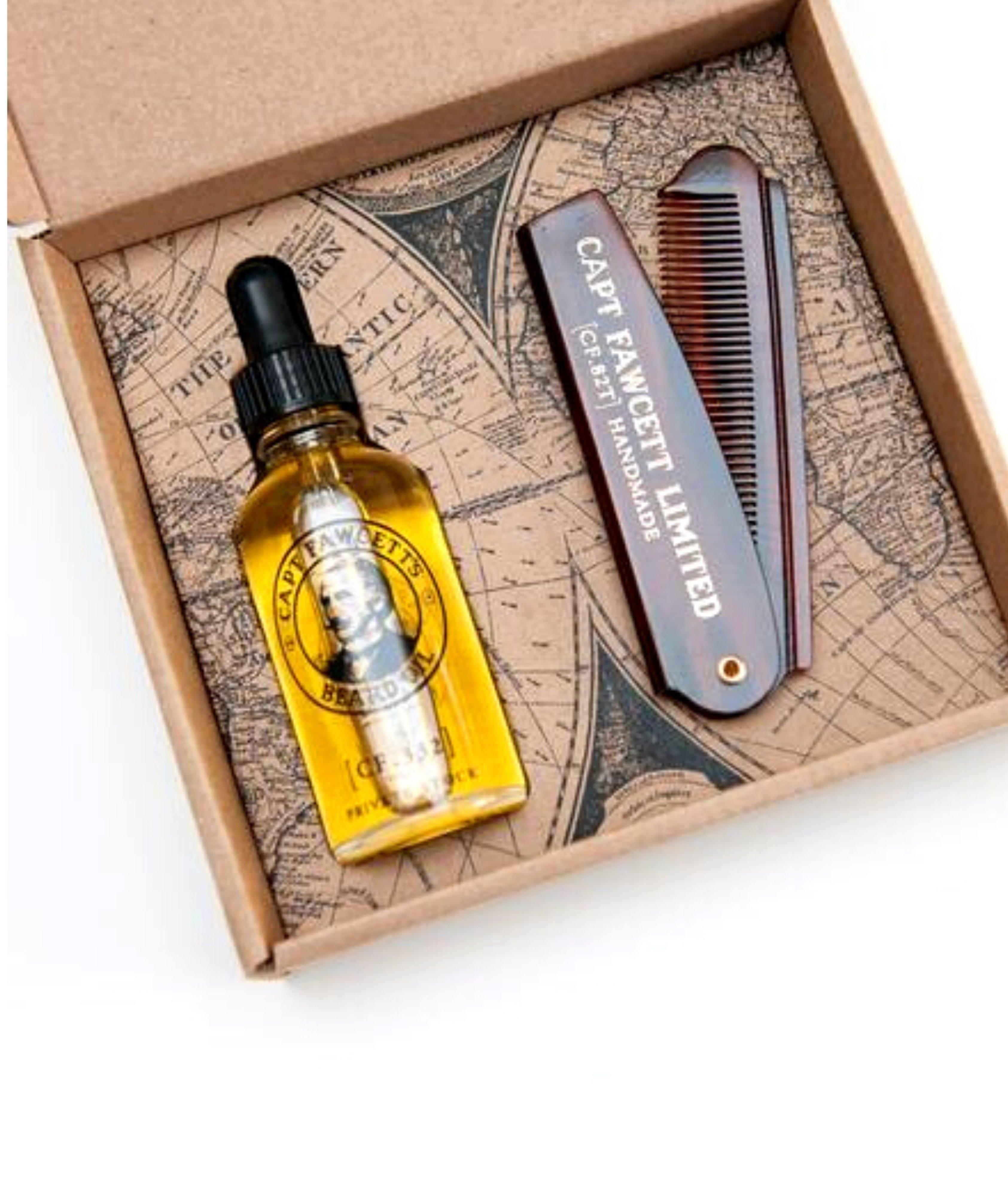 Beard Oil and Beard Comb Gift Set image 1