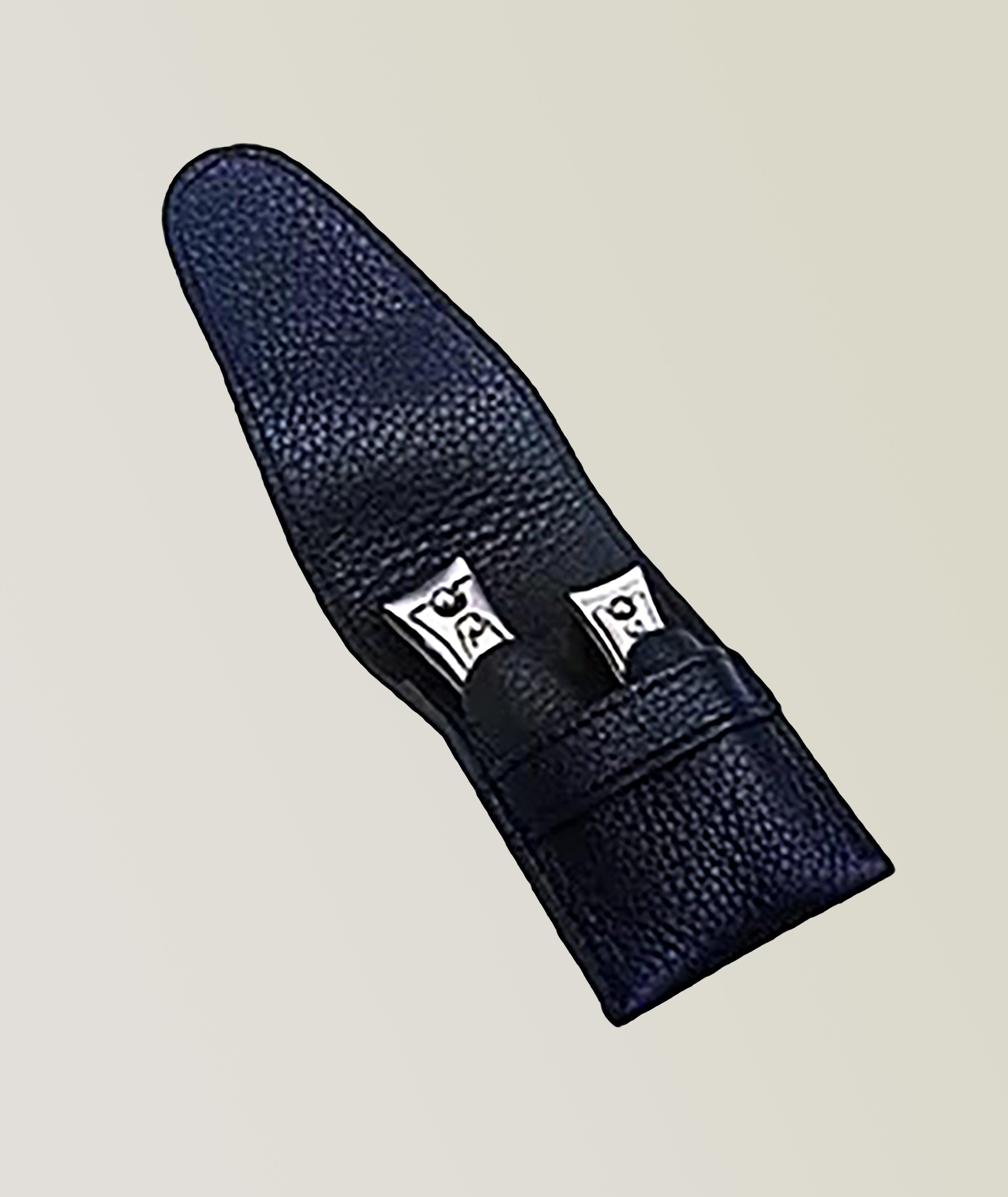 Capri Schwarz 2pc Manicure Set In High Quality Leather Case image 0