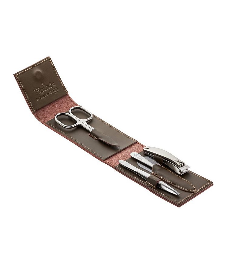 Havana S 4pc Manicure Set In High Quality Leather Case image 1