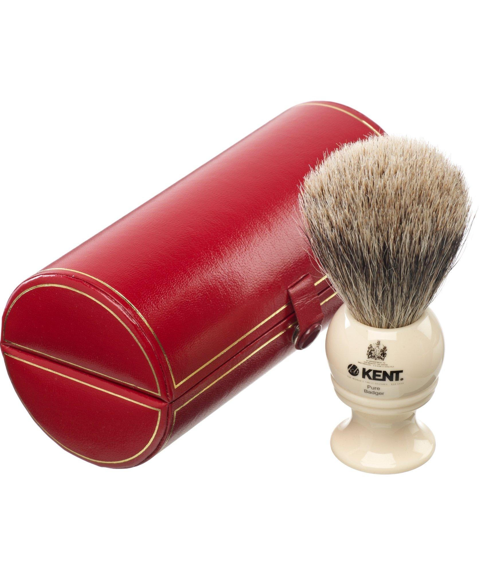 Kent Shaving Brush, Pure Grey Badger, Medium image 0
