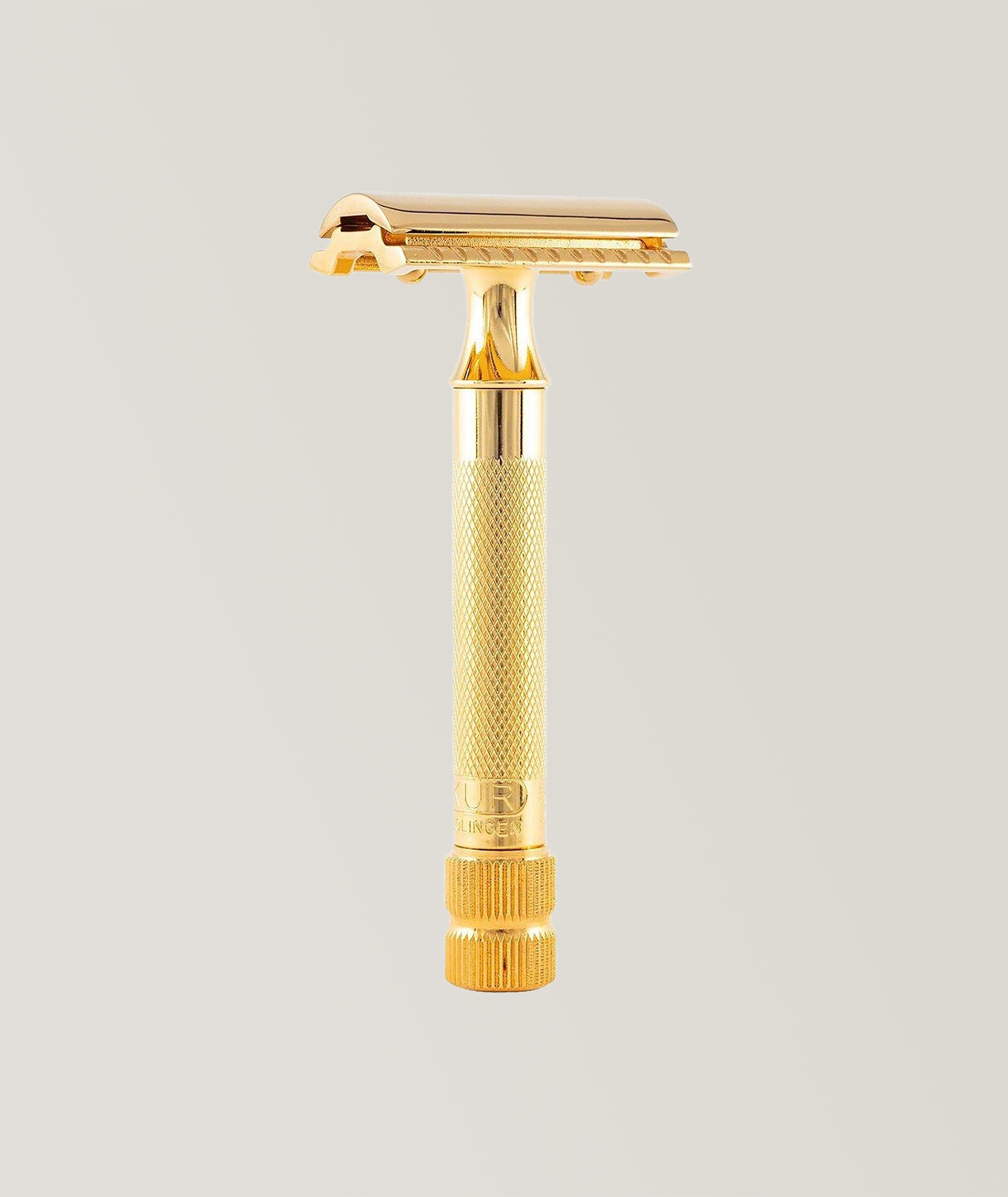 Double Edge Safety Razor, Gold-Plated image 0