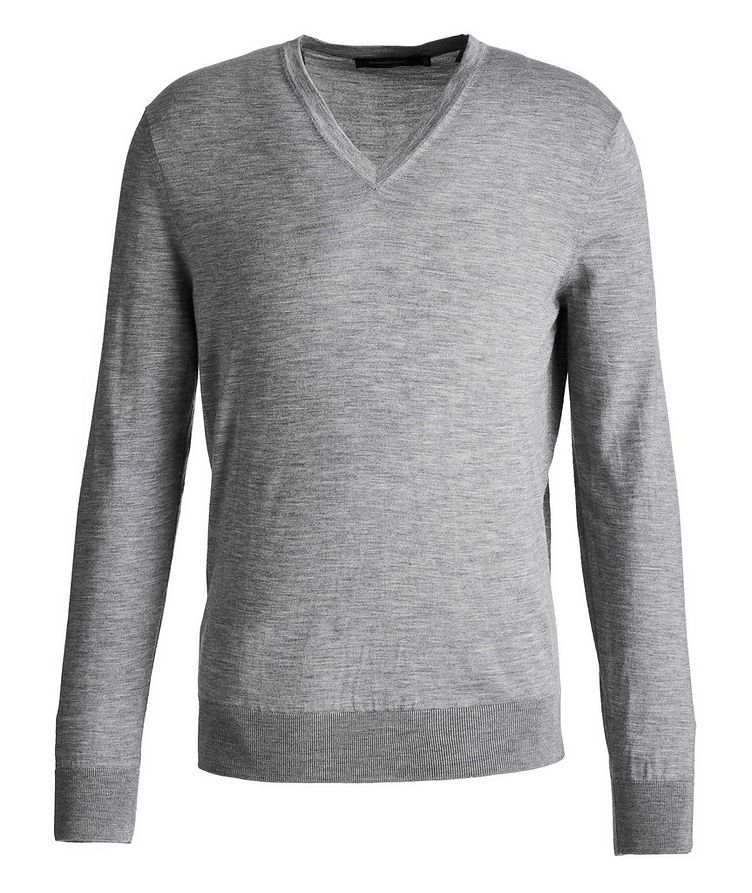 Cashseta Light Cashmere-Silk V-Neck Sweater image 0
