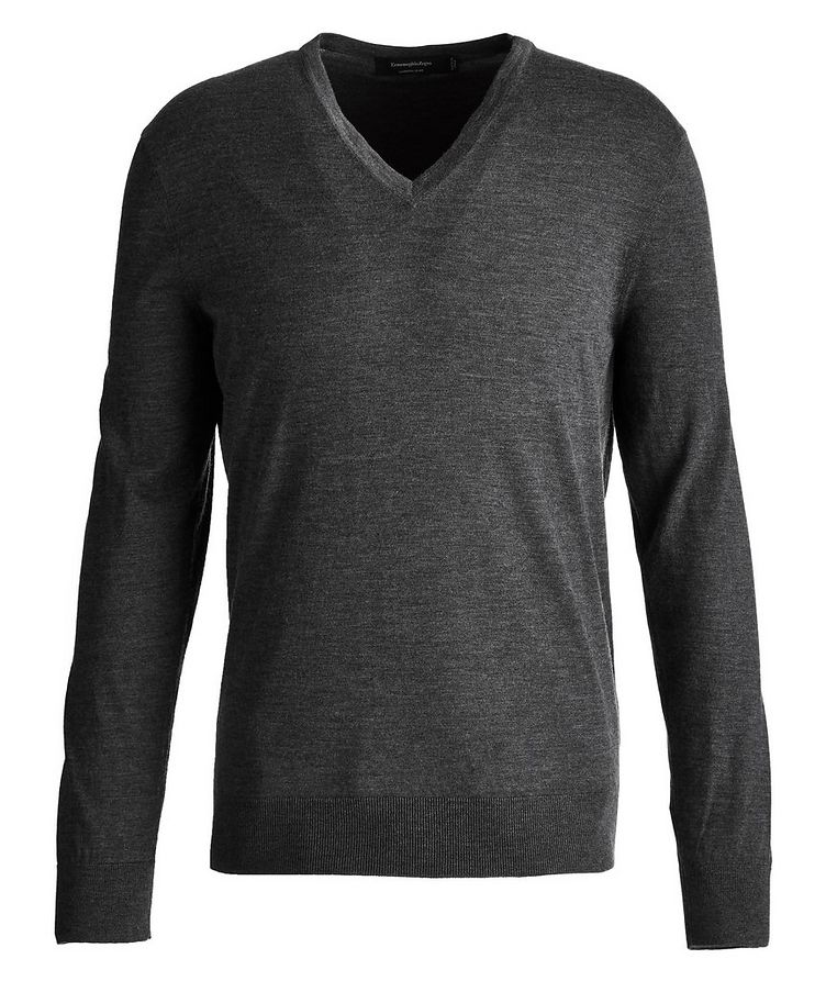 Cashseta Light Cashmere-Silk V-Neck Sweater image 0