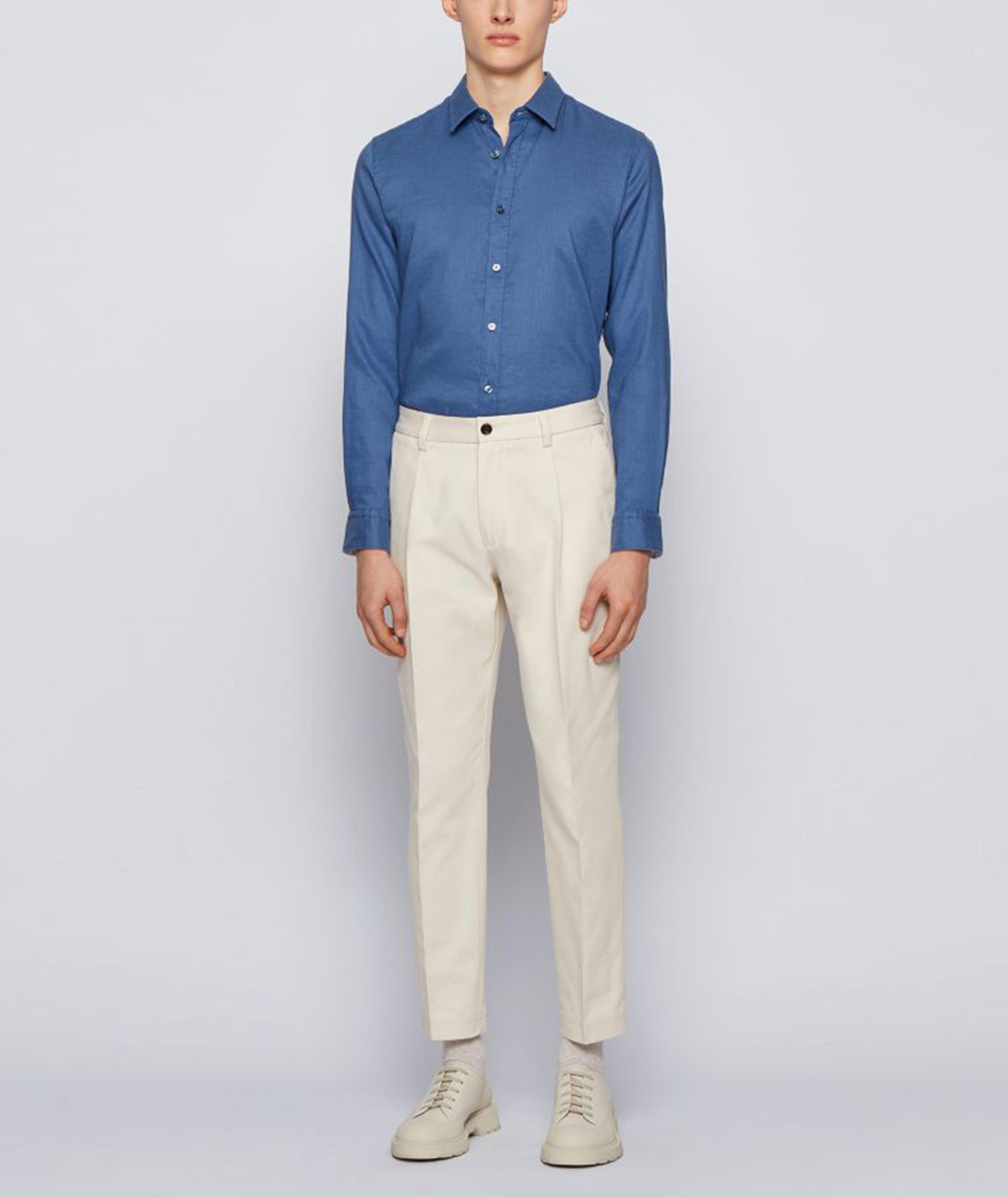 Slim-Fit Stretch-Linen Shirt image 4