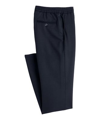 Canali Pantalon sport en coton extensible à cordon