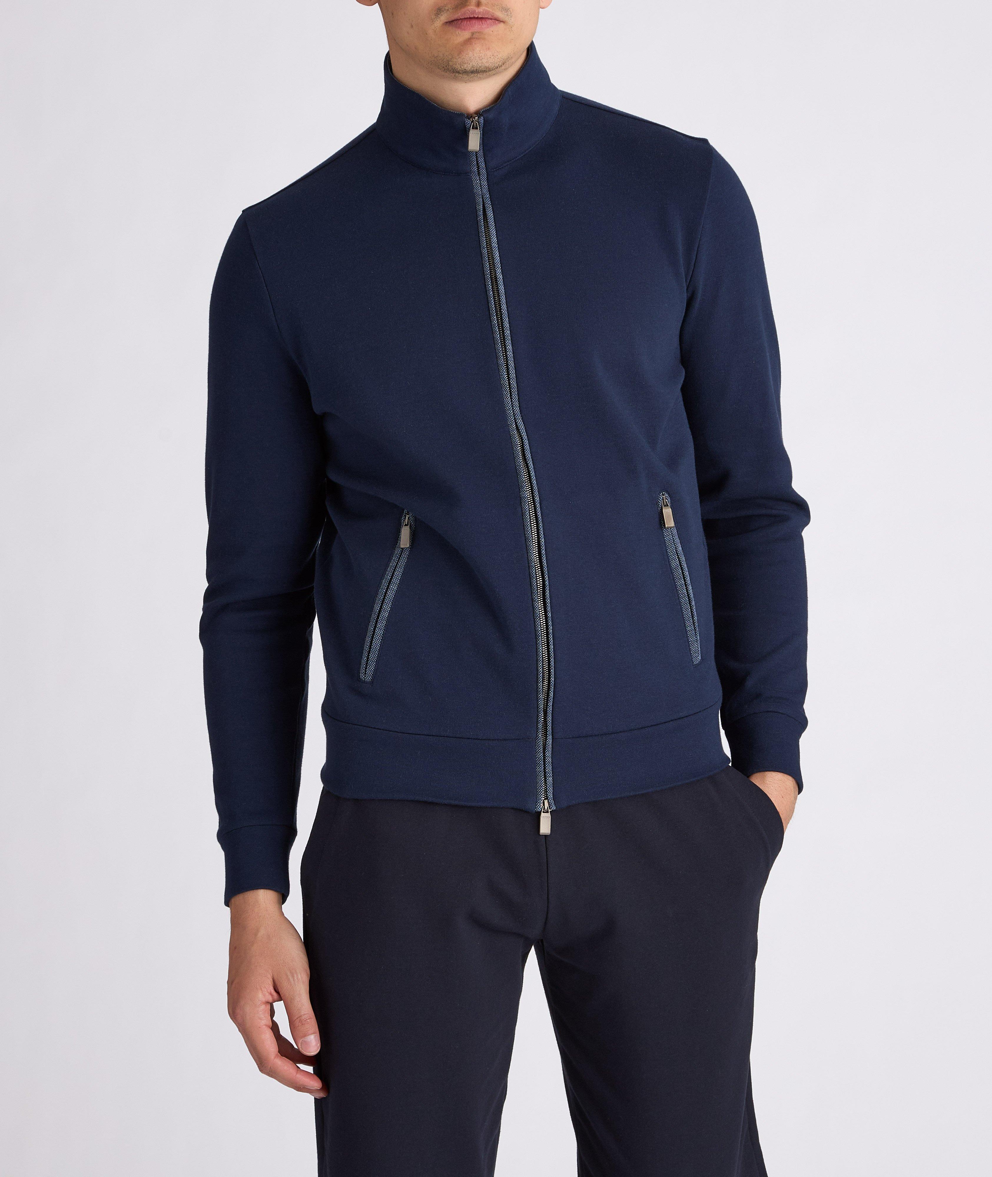 Pull en mélange de coton à glissière image 1
