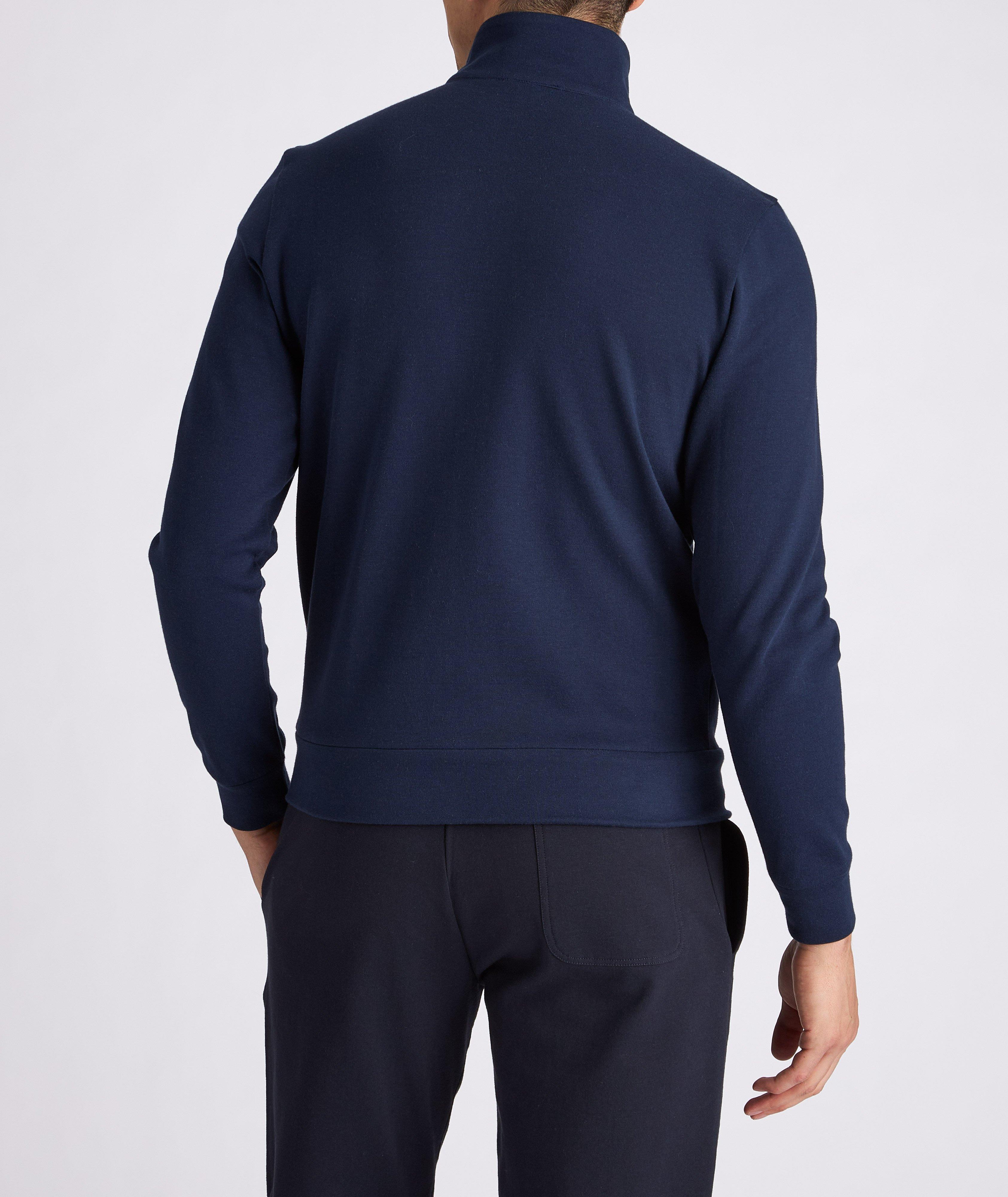 Pull en mélange de coton à glissière image 2