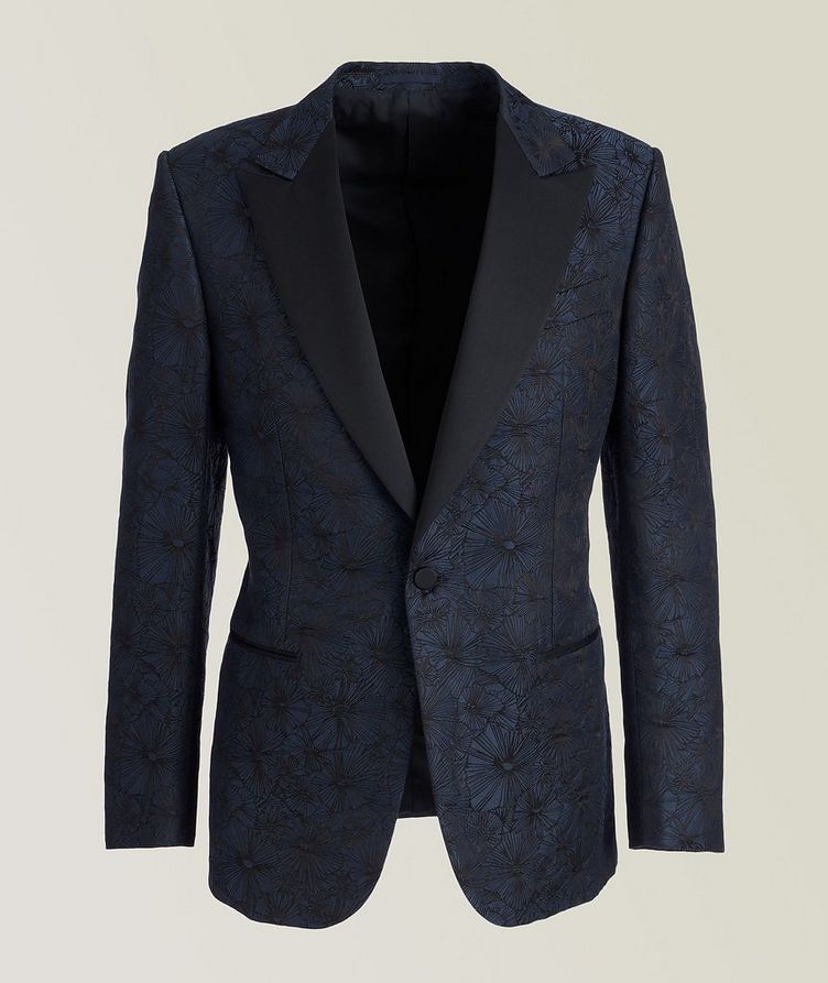 Venezia Floral Linen-Silk Tuxedo Jacket image 0