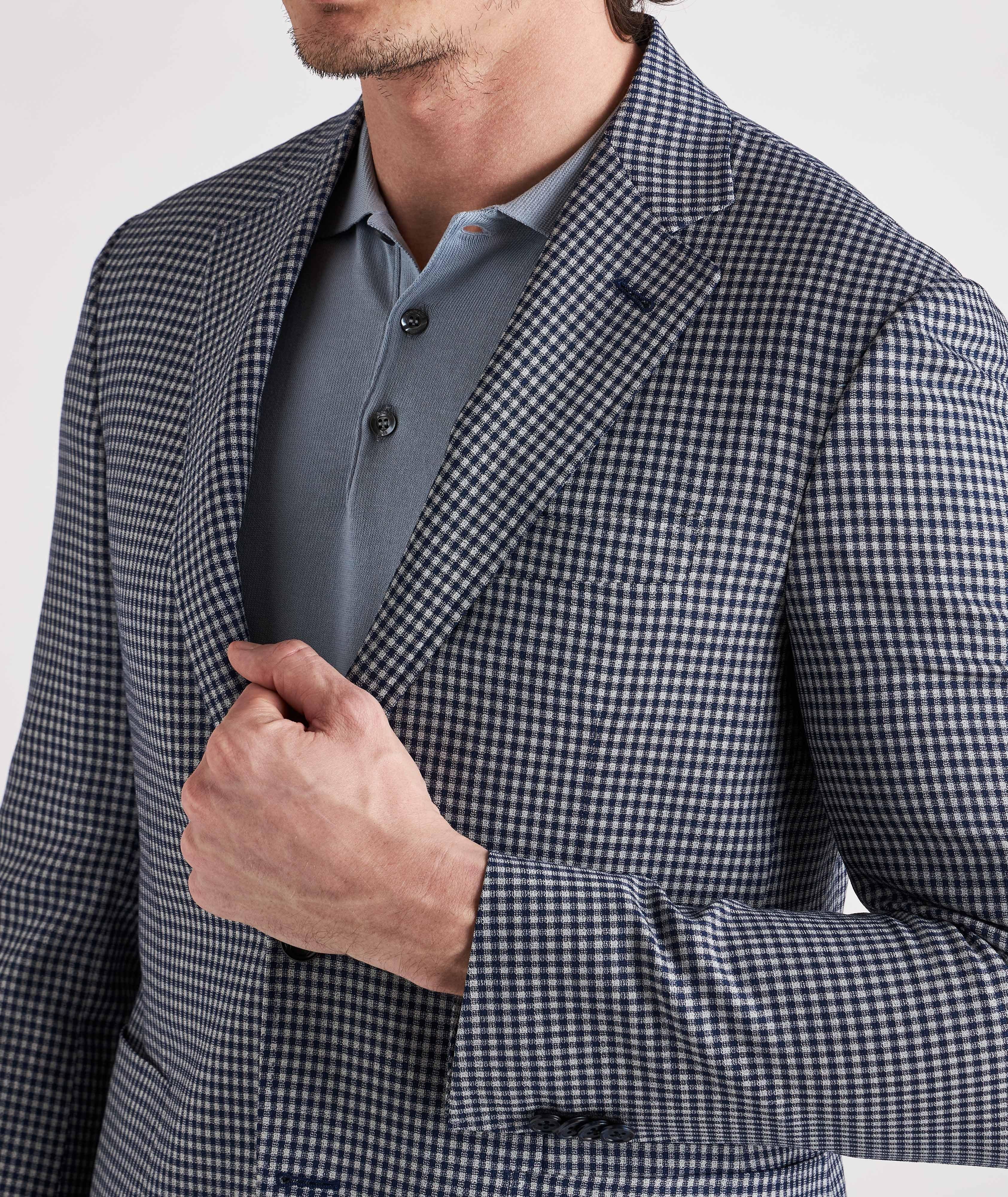 Kei Gingham Wool Sports Jacket image 4