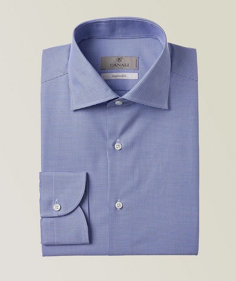 Chemise habillée en tissu Impeccabile à motif quadrillé de coupe amincie image 0