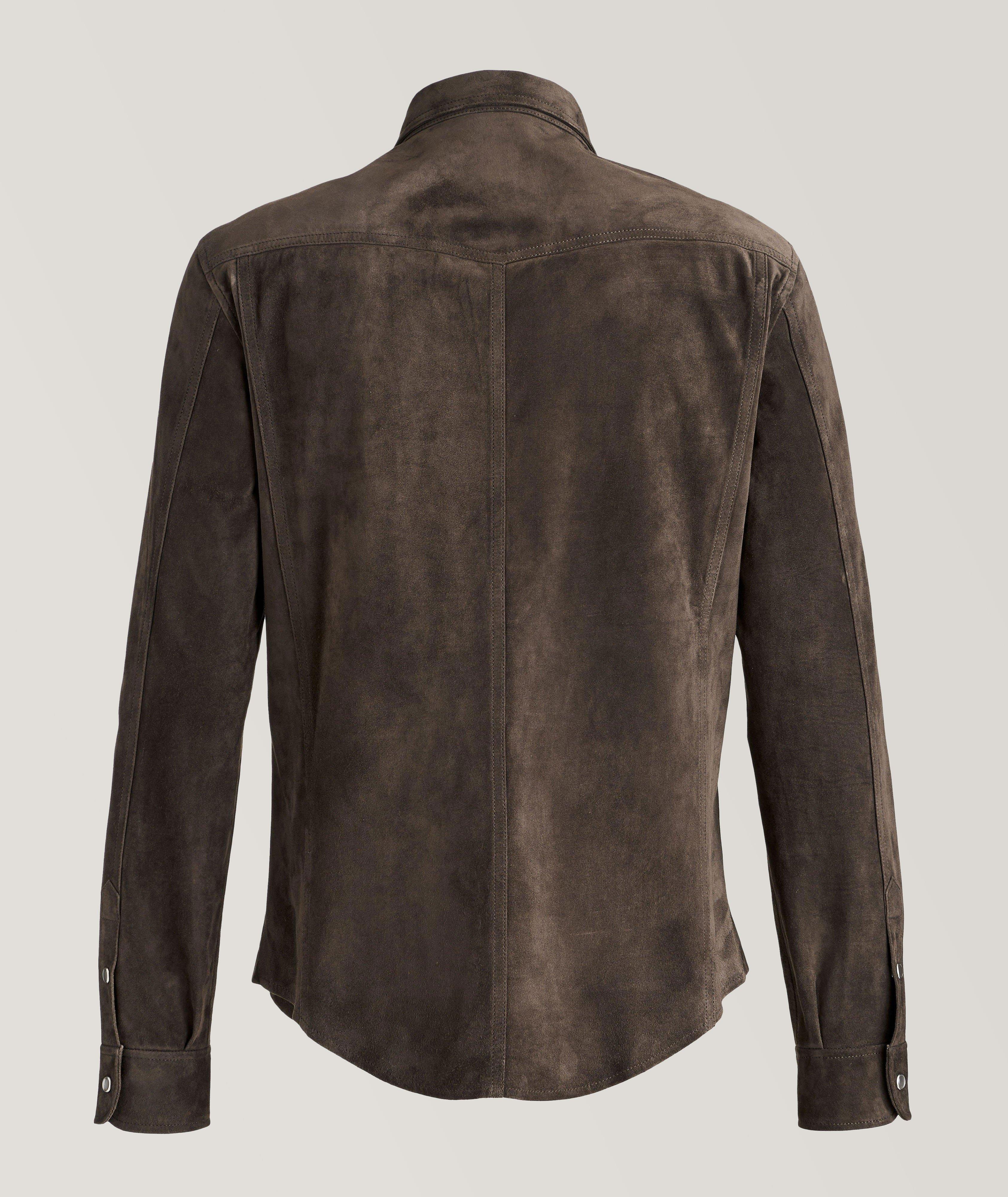 TOM FORD Calfskin Suede Shirt Jacket | Leather | Harry Rosen