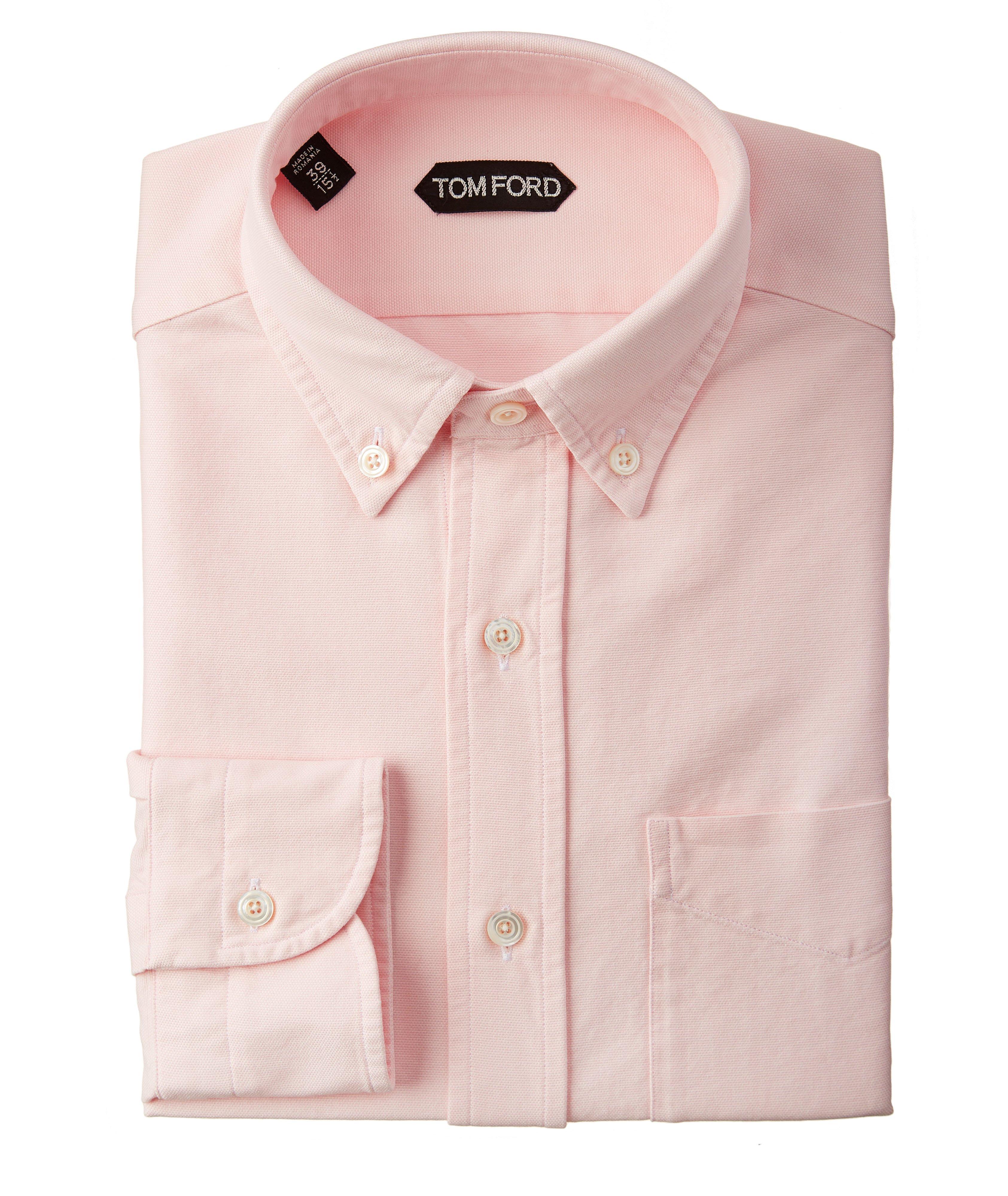 Slim-Fit Piqué Cotton Shirt image 0