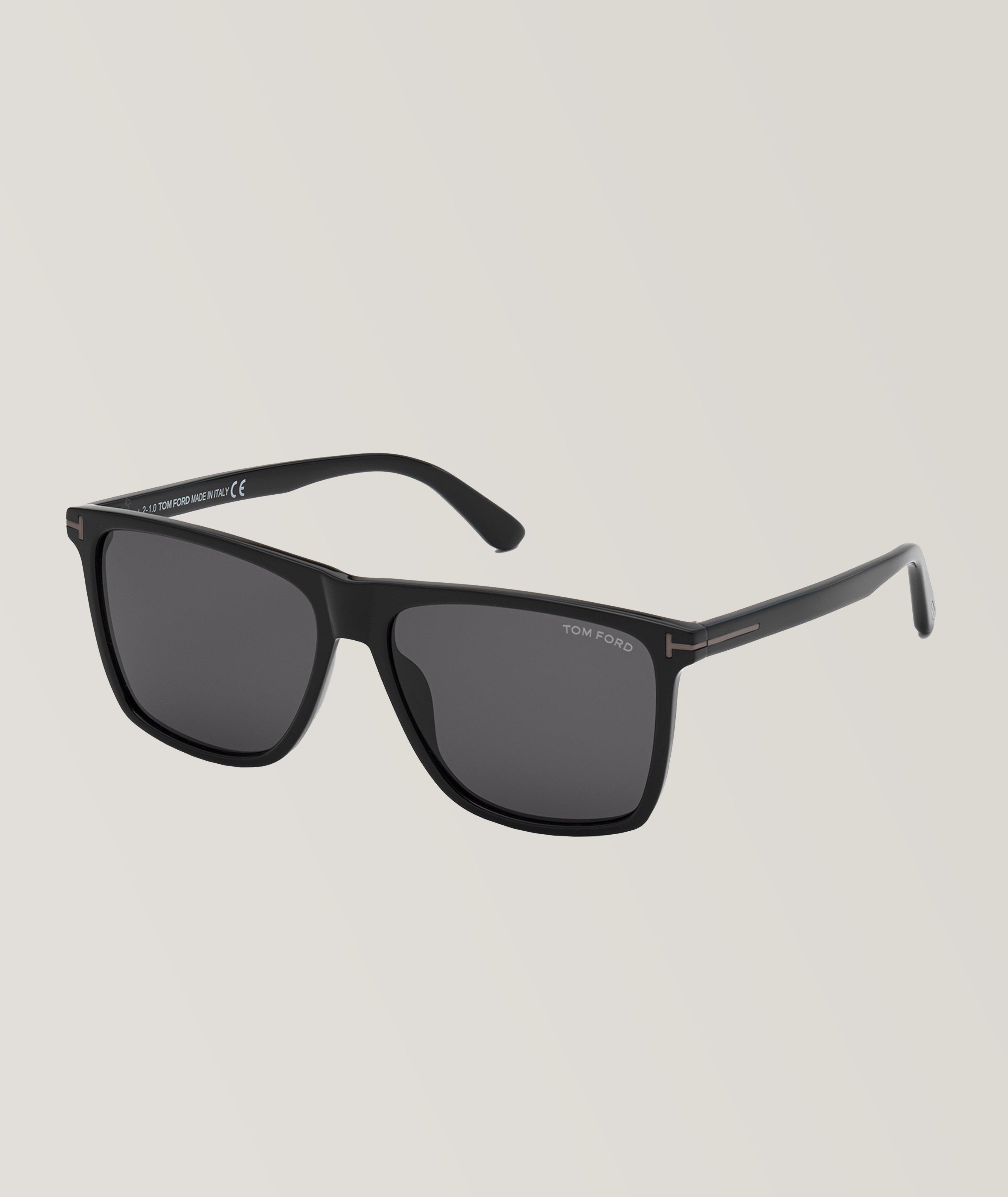 Square-frame sunglasses in black acetate