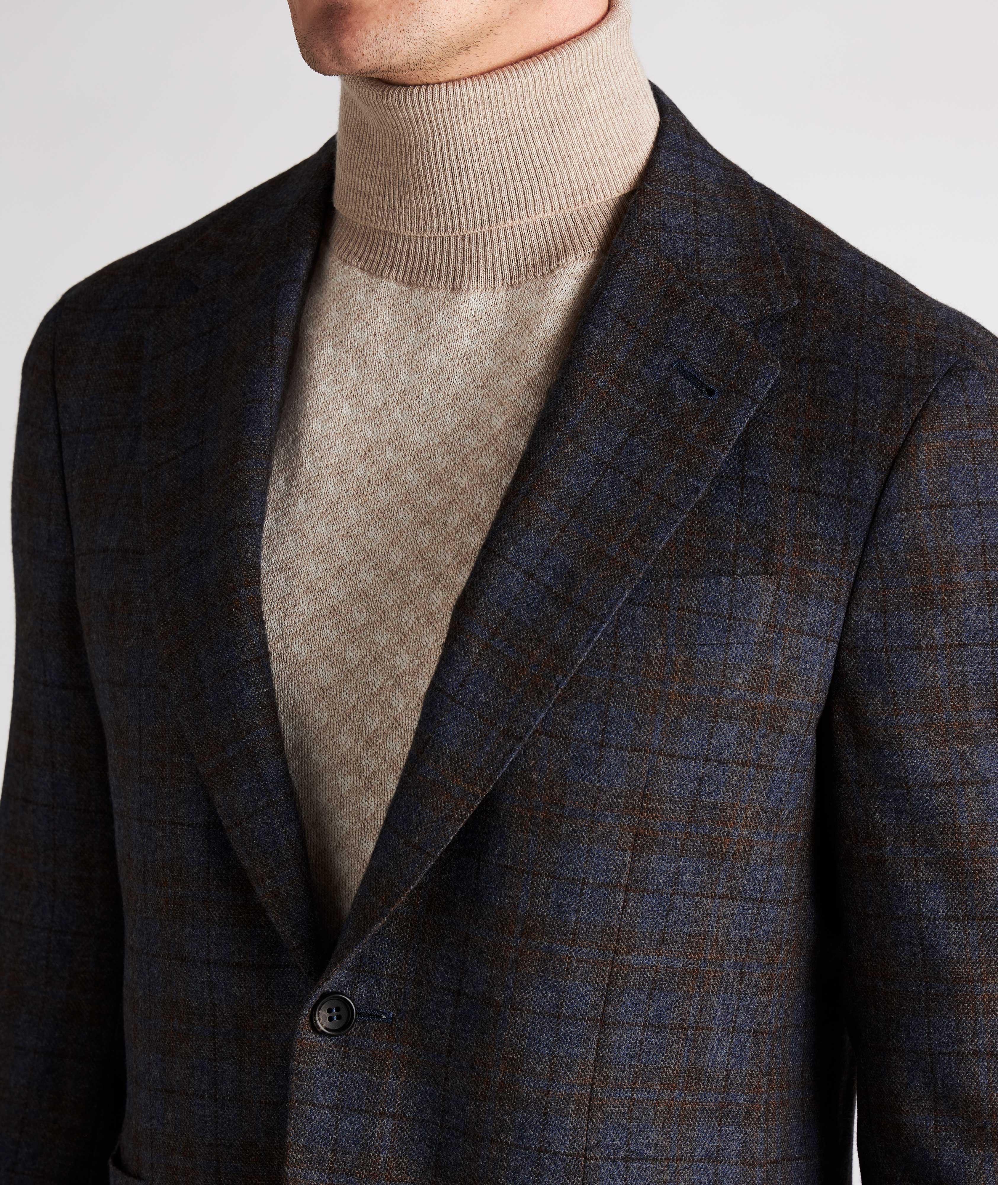 Slim Fit Checked Wool-Cashmere Sports Jacket image 3