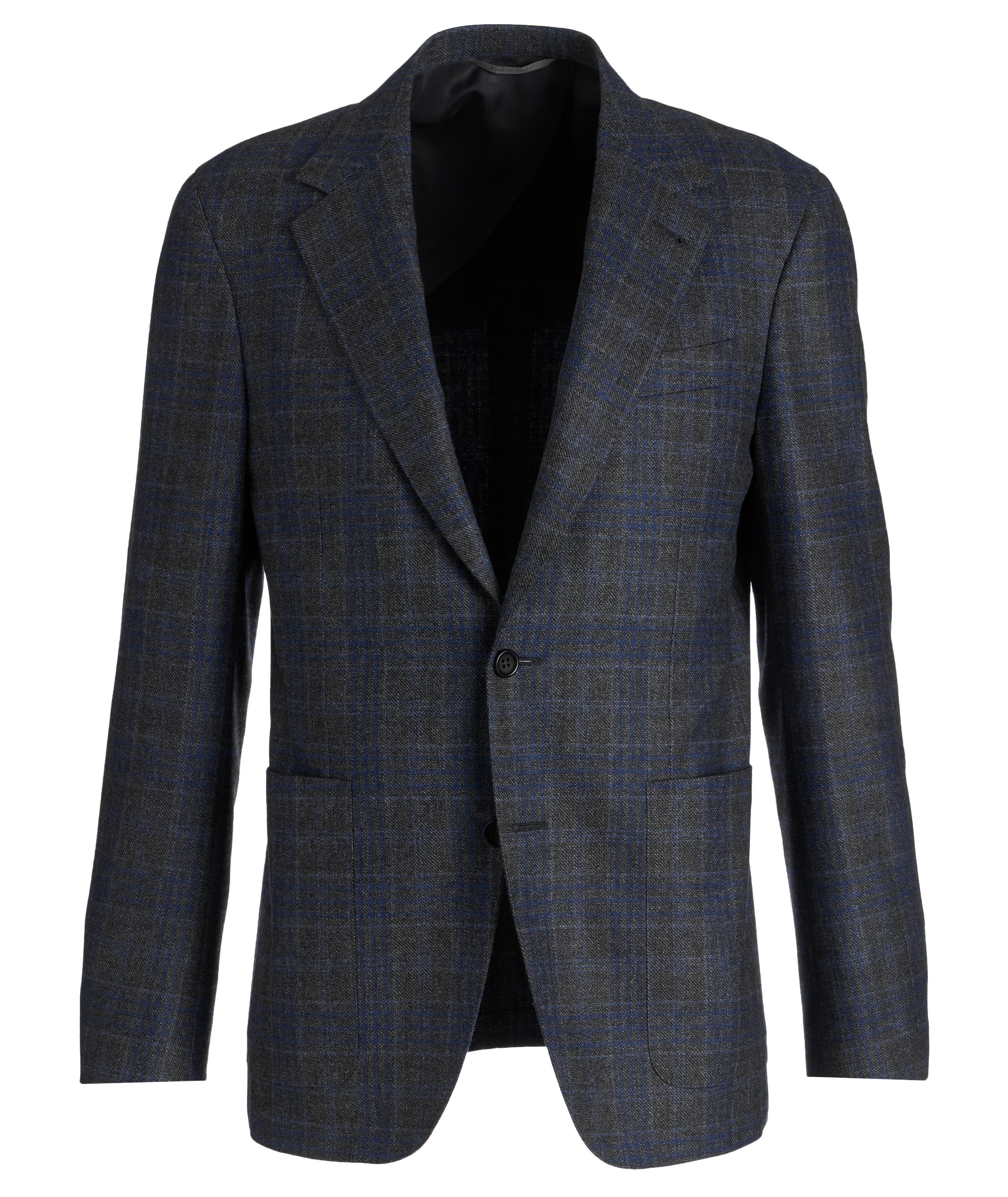 Slim Fit Checked Wool Sports Jacket image 0