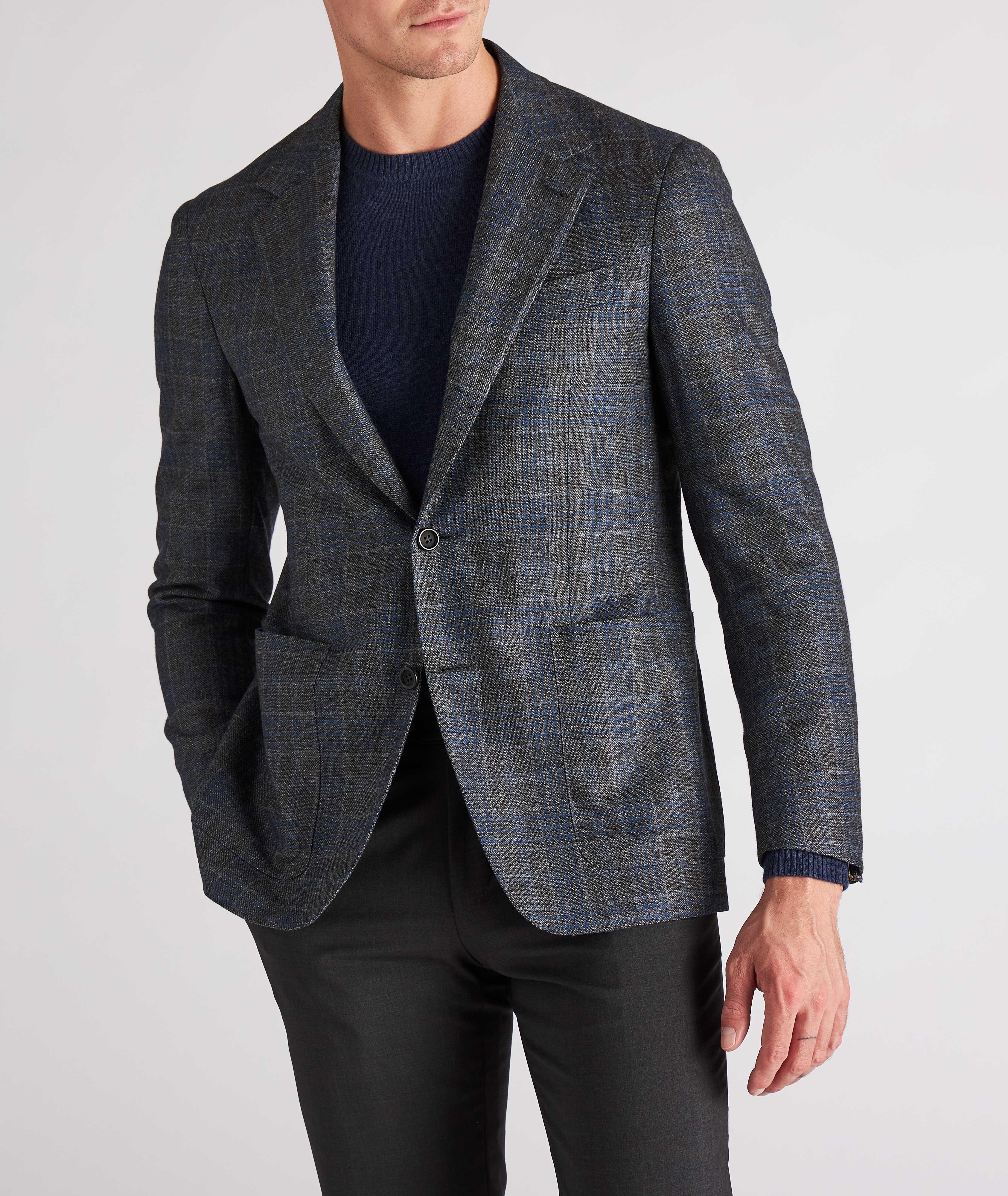 Slim Fit Checked Wool Sports Jacket image 1