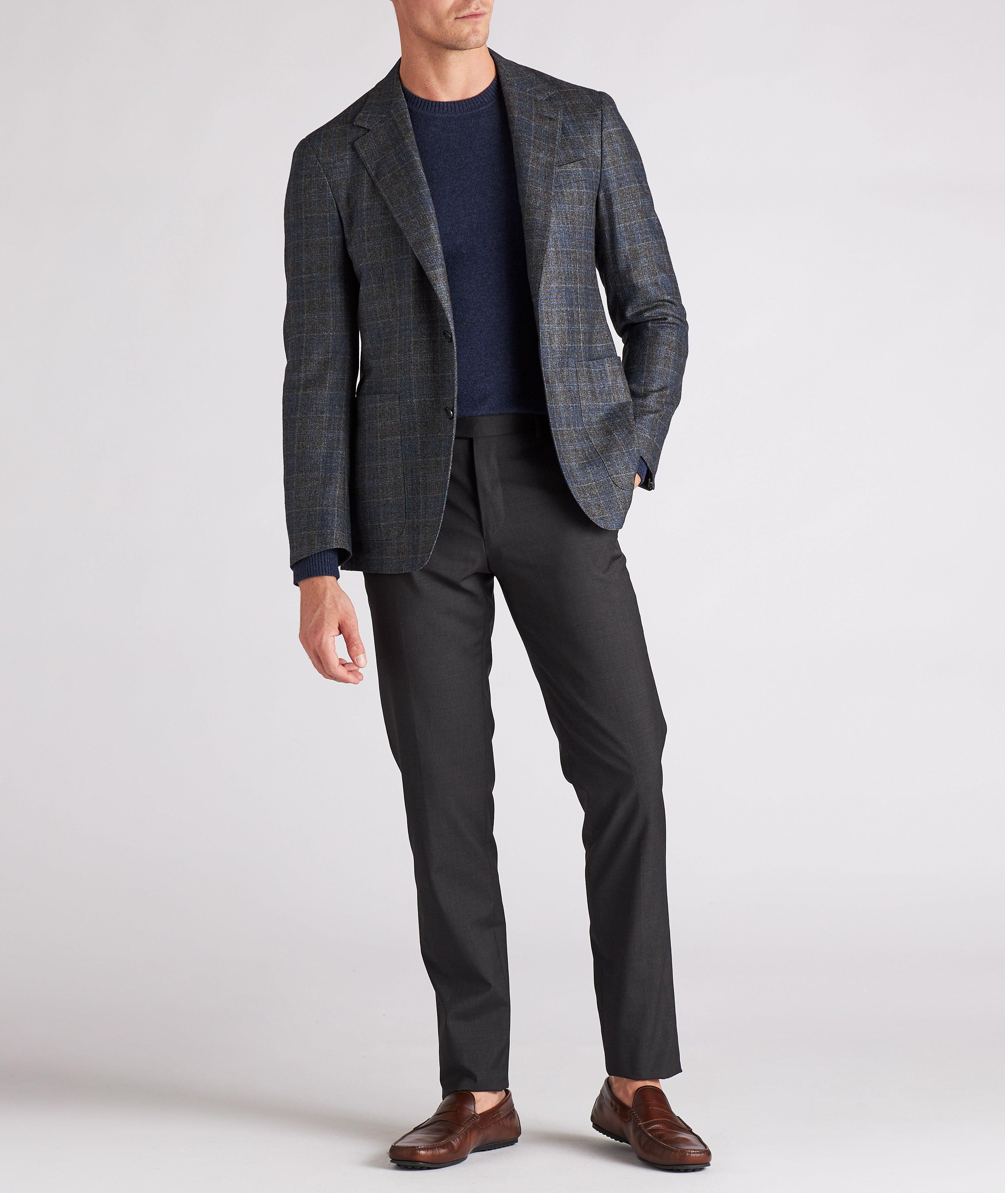 Slim Fit Checked Wool Sports Jacket image 4