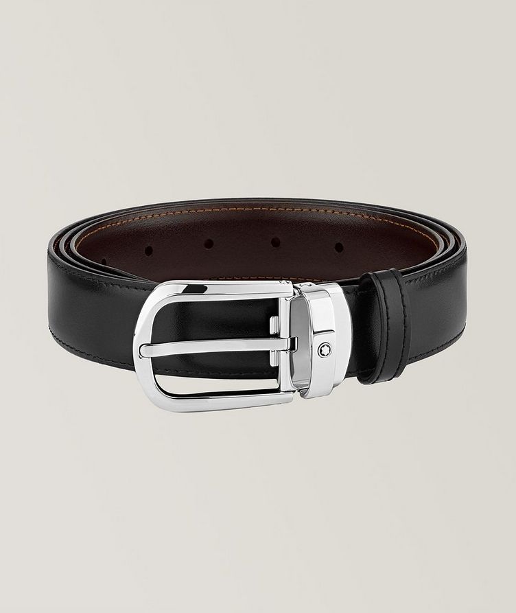 Reversible Horseshoe Buckle Leather Belt image 0