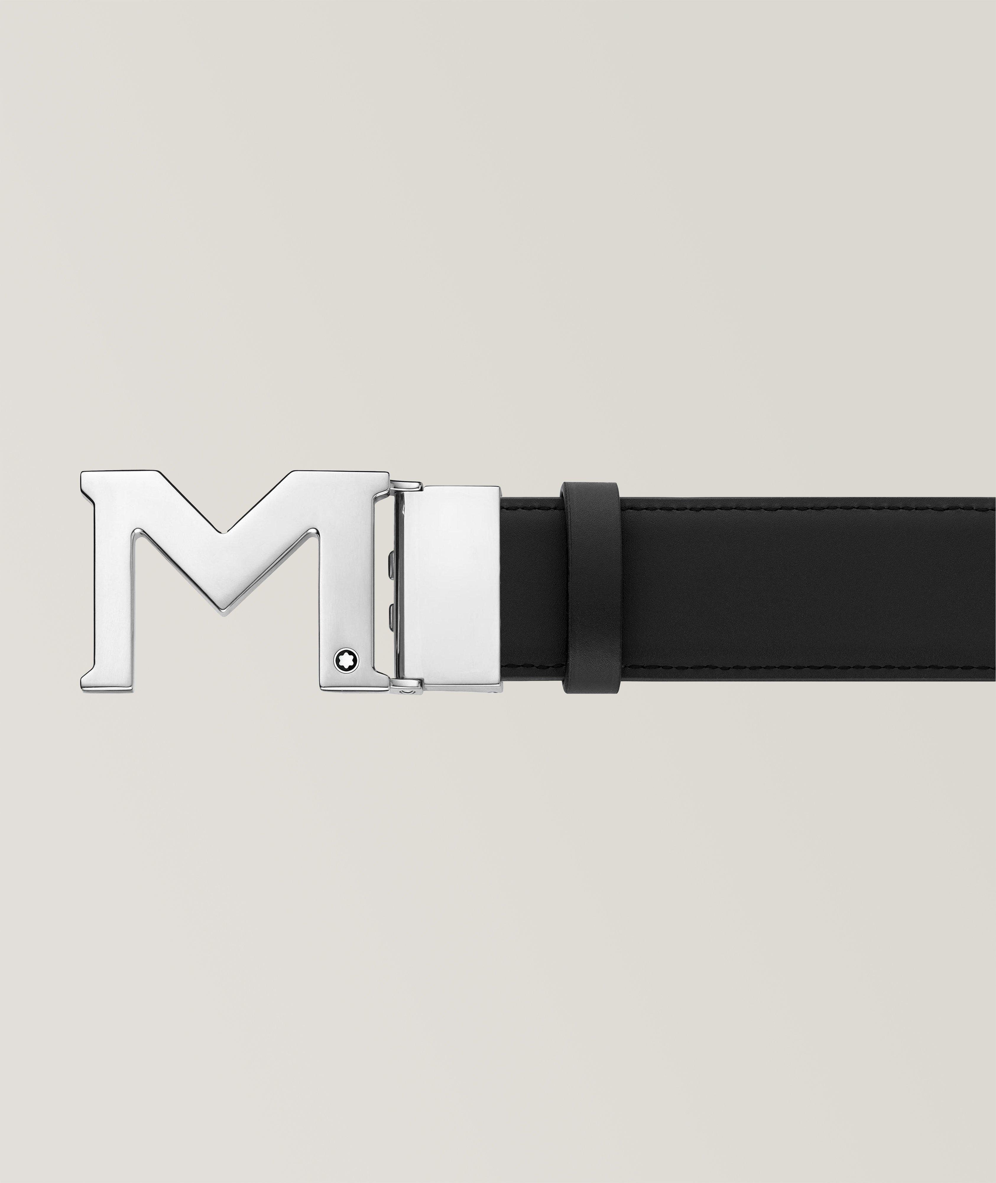 Reversible M Buckle Leather Belt image 0