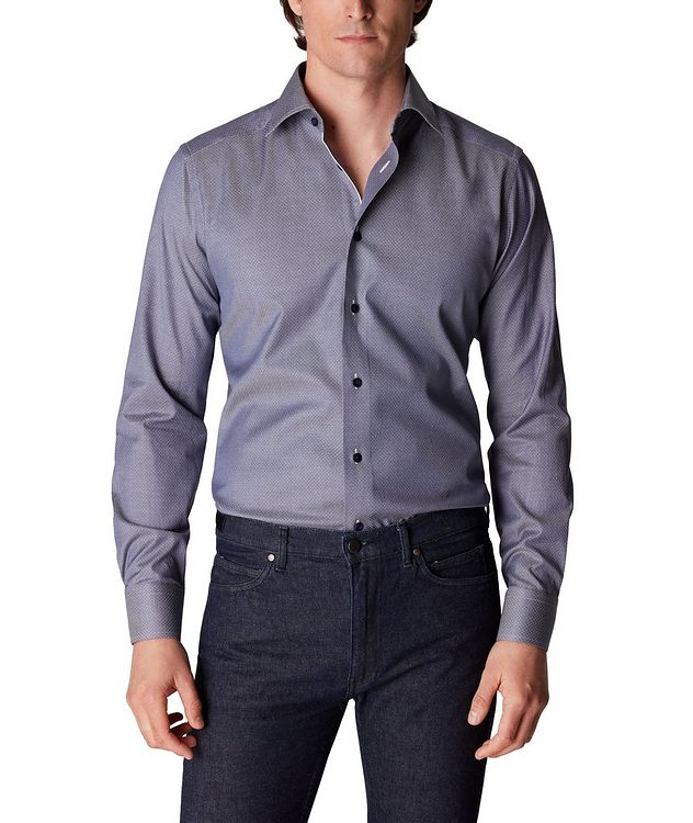 Contemporary Fit Pin Dot Stretch Shirt picture 2